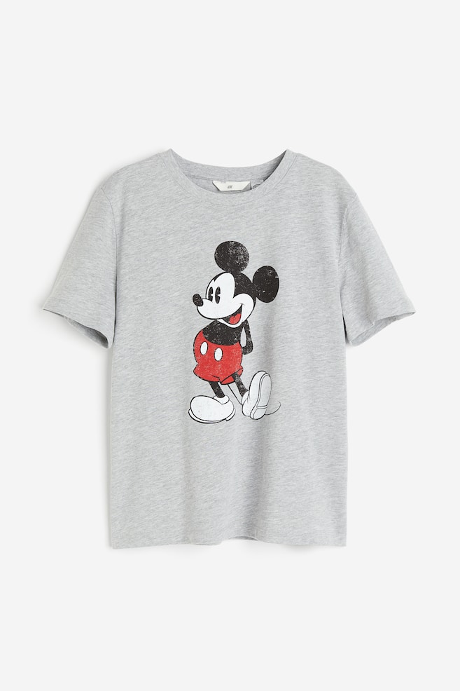 T-shirt med motiv - Lysegråmeleret/Mickey Mouse/Creme/Nirvana/Mørkegrå/Nirvana/Creme/The Rolling Stones/Hvid/AC/DC/Mørkegrå/Nirvana/Mørkegrå/Mickey Mouse - 2