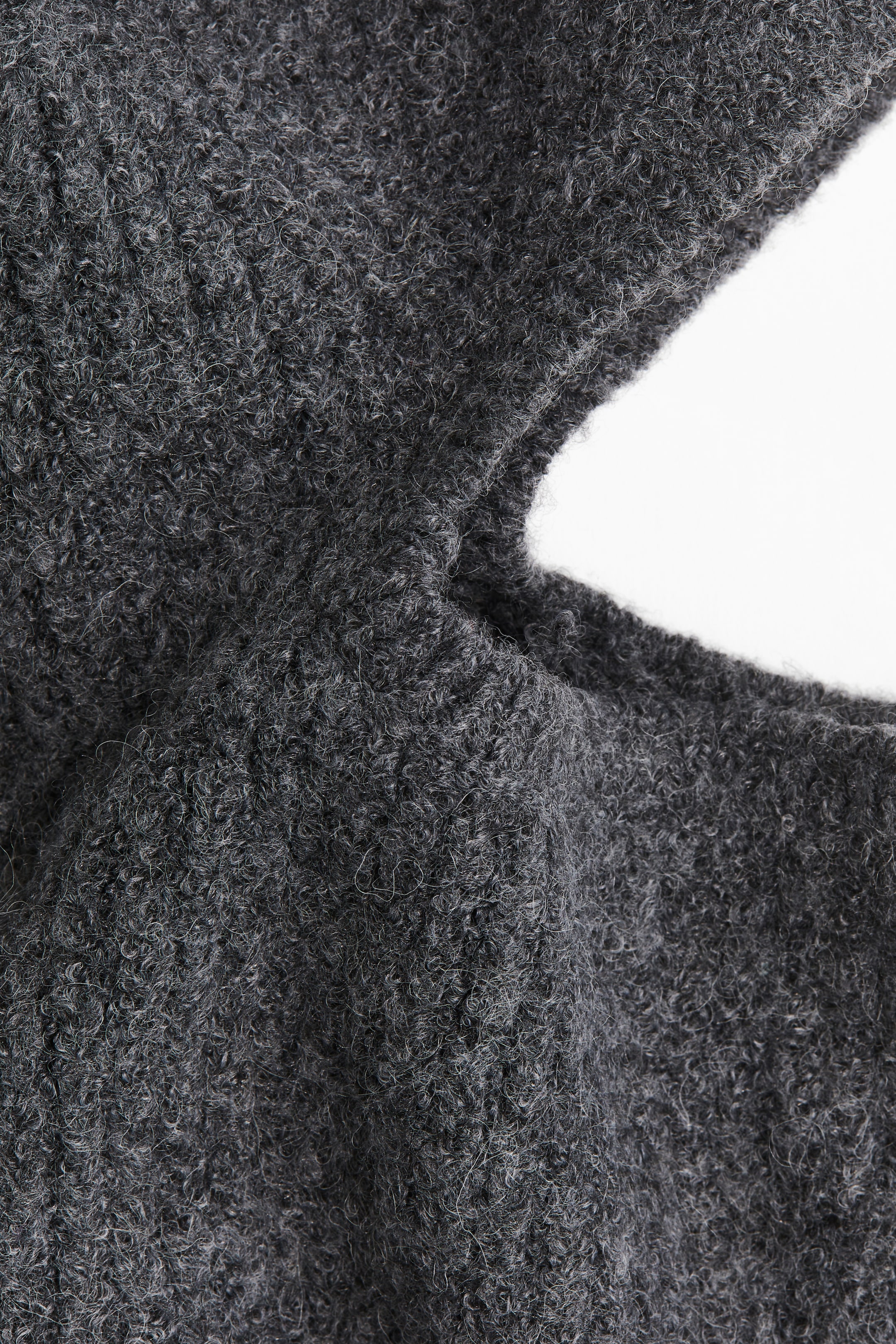 Rib-knit balaclava - Dark grey marl - Men | H&M GB 2