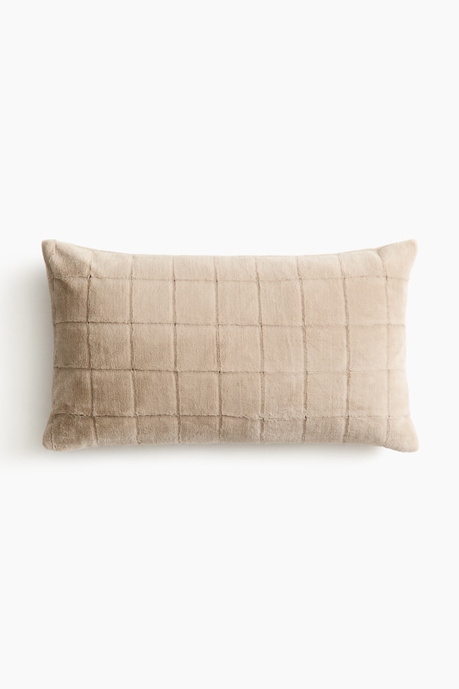Fluffy Cushion Cover - Light beige/Beige - 1