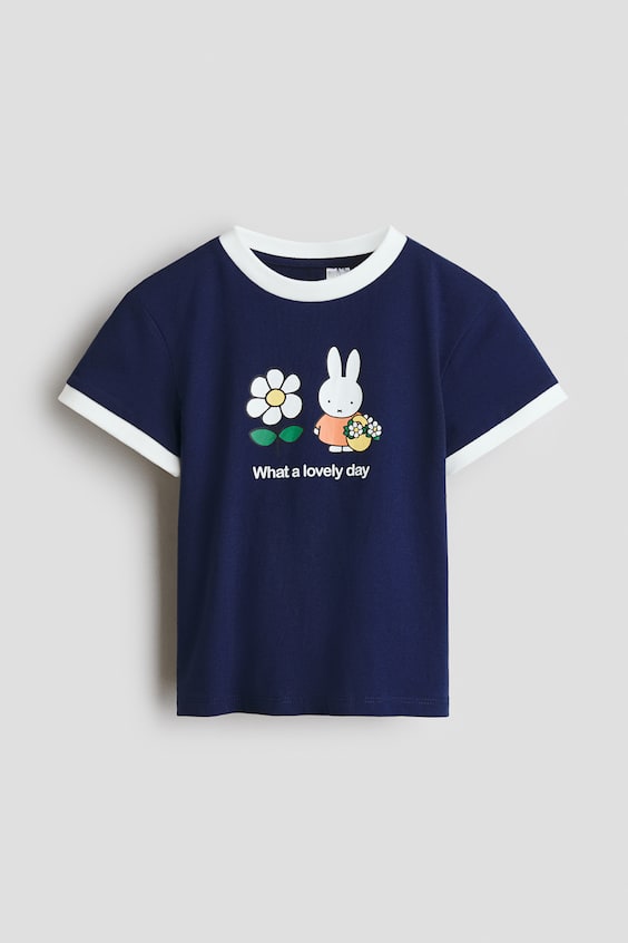 Детские футболки H&M Cotton T-Shirt with Printed Motif