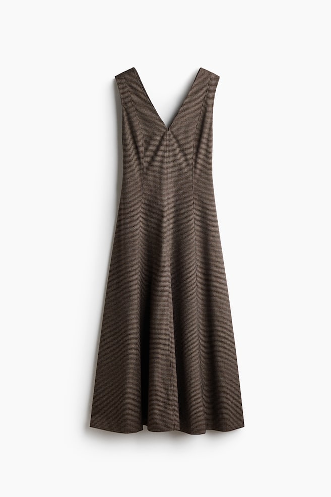 Flared-skirt dress - Dark brown - 1