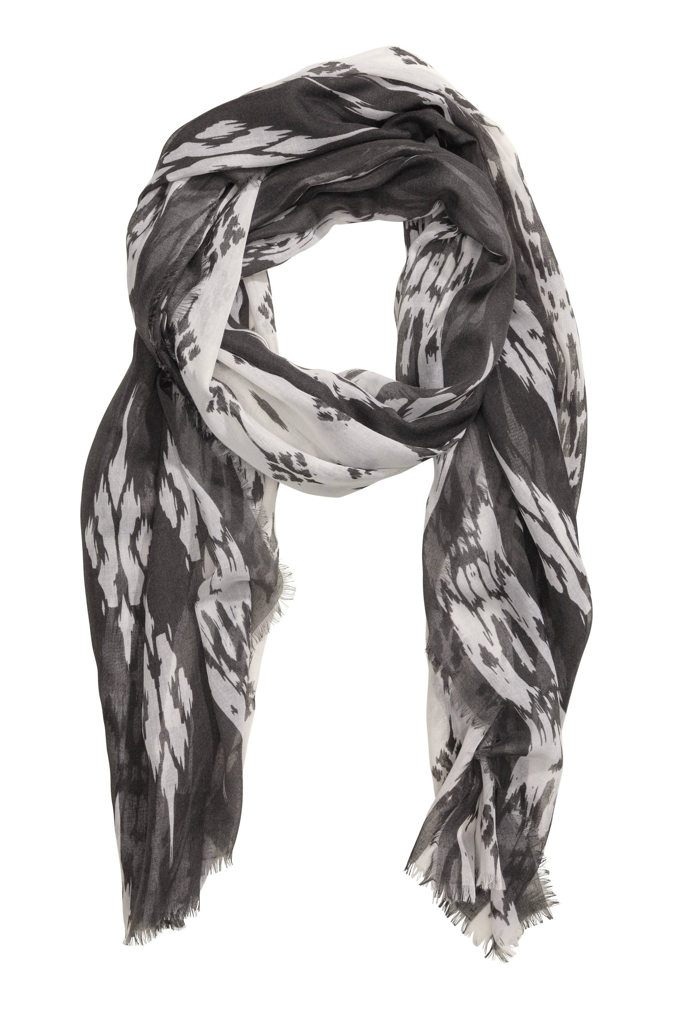 View larger image: Patterned scarf - Dark grey/White - Ladies | H&M 1