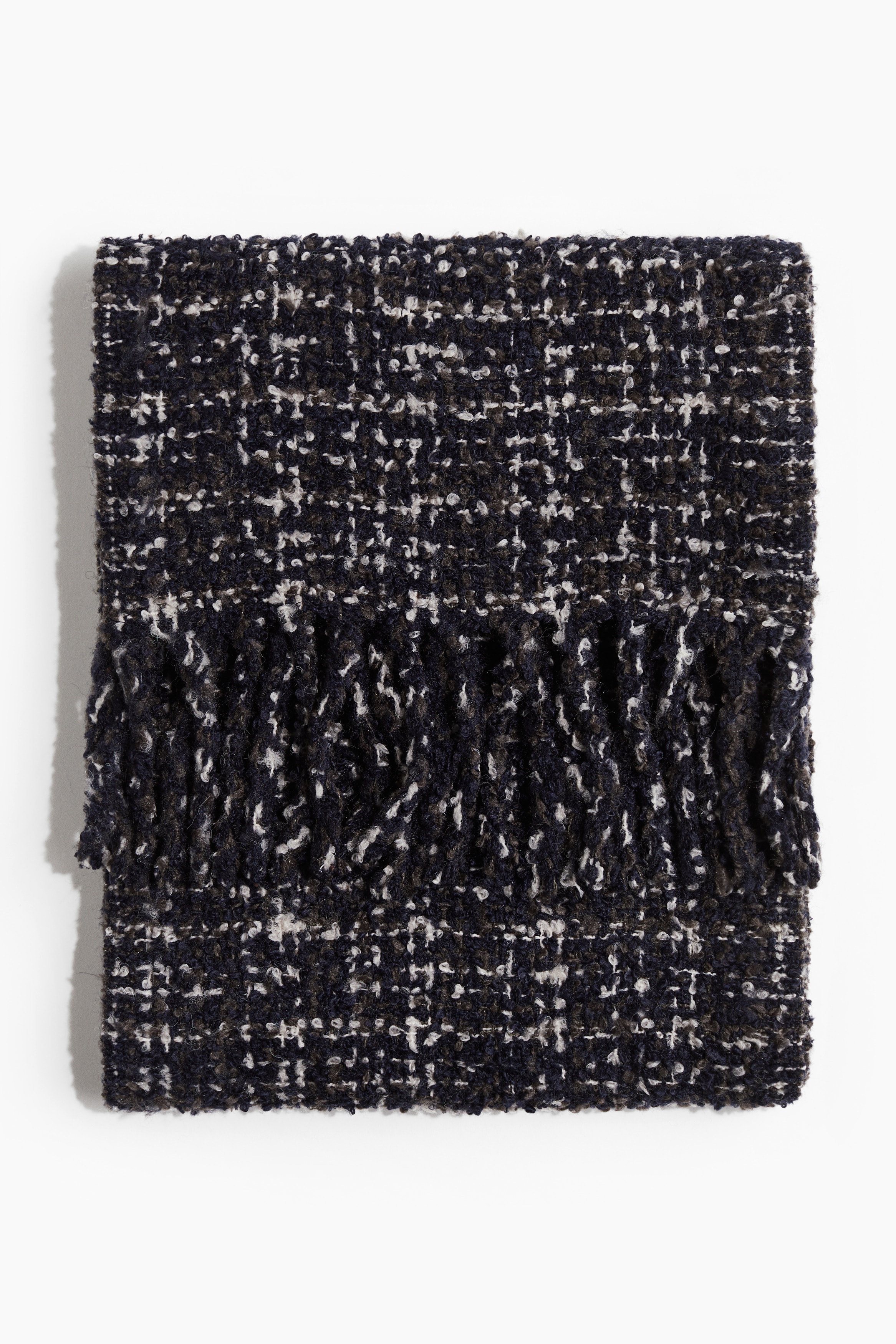 Moda Męska - Szalik bouclé Ciemnoszary/Wzór - Size: 195x30  - H&M