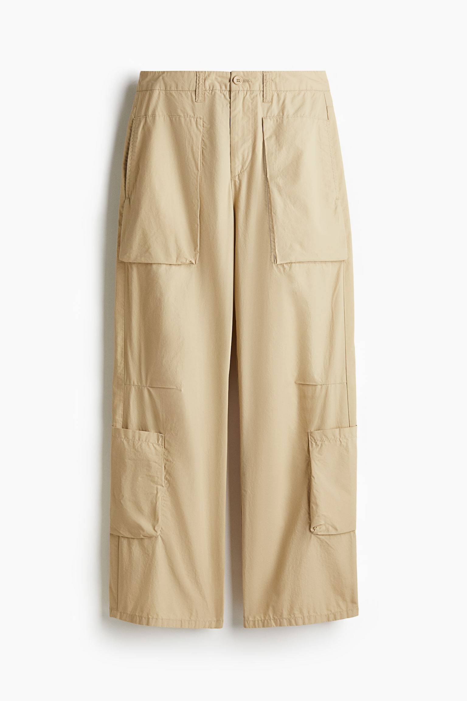 Cotton cargo trousers - Light beige/Black/Beige - 6