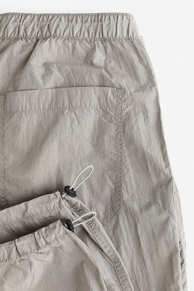 Pantaloni parachute in nylon Loose Fit - Grigio/Beige scuro/Nero - 2