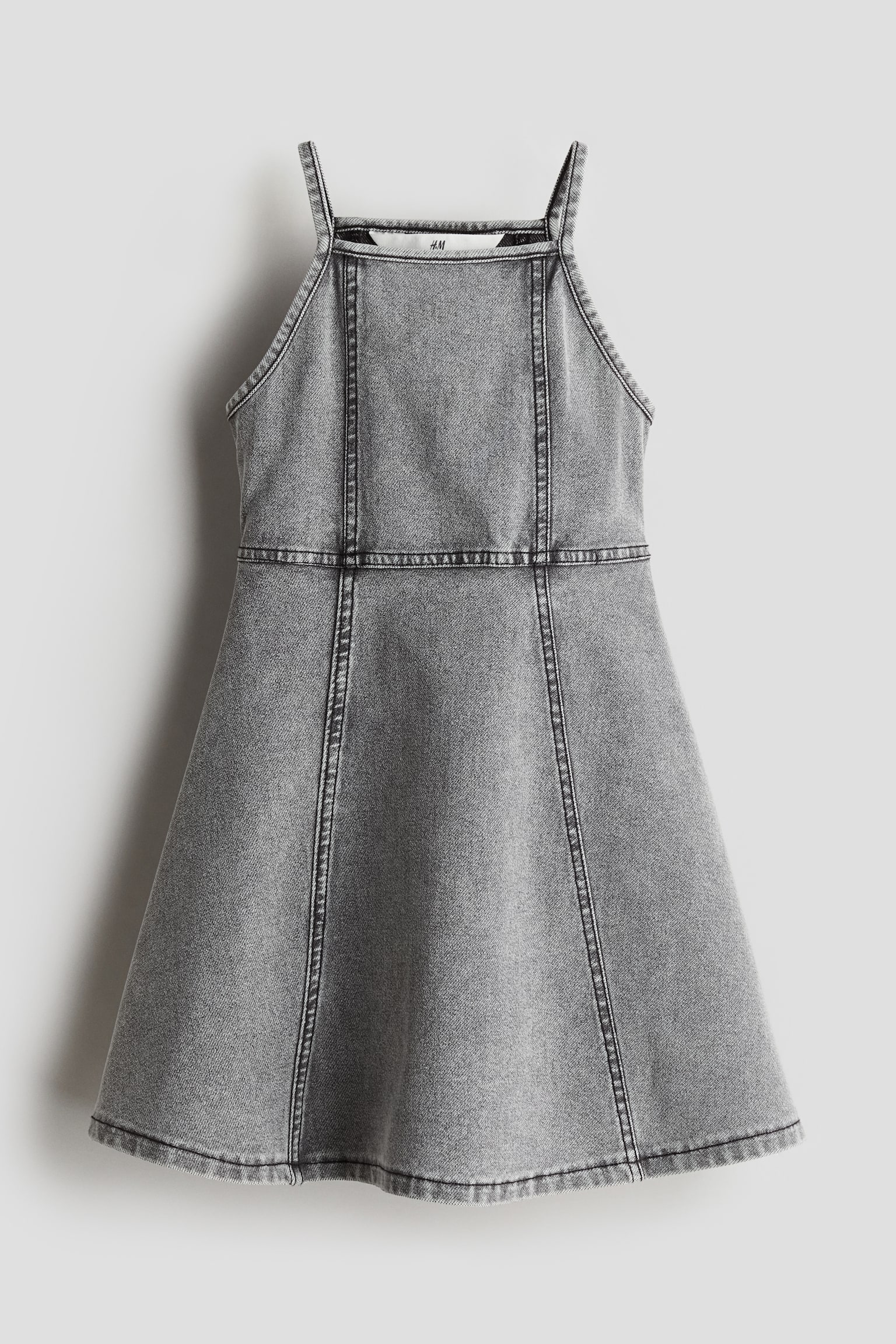 Denim-look jersey dress - Grey denim - 1