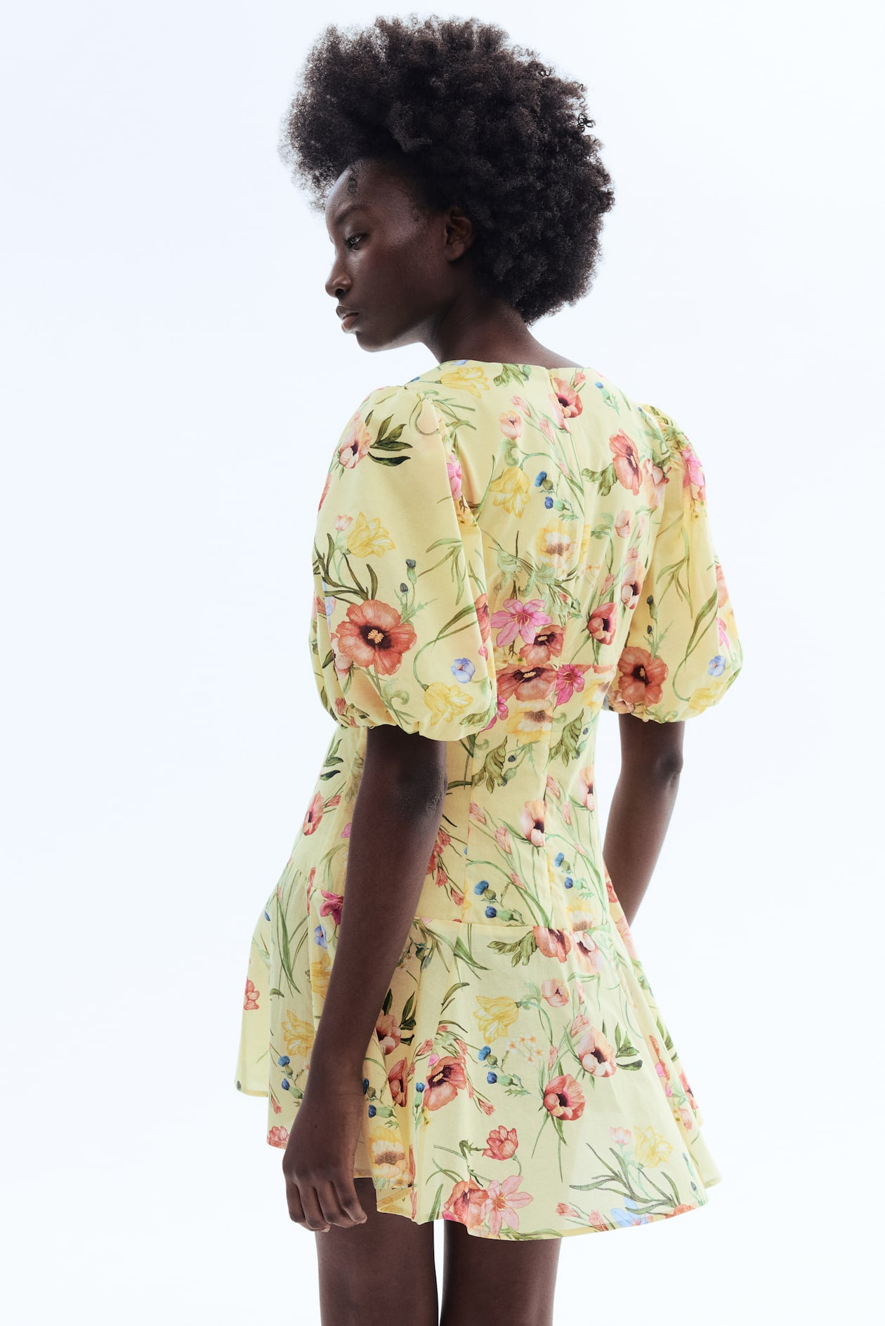 Balloon-Sleeved Cotton Dress - image 3