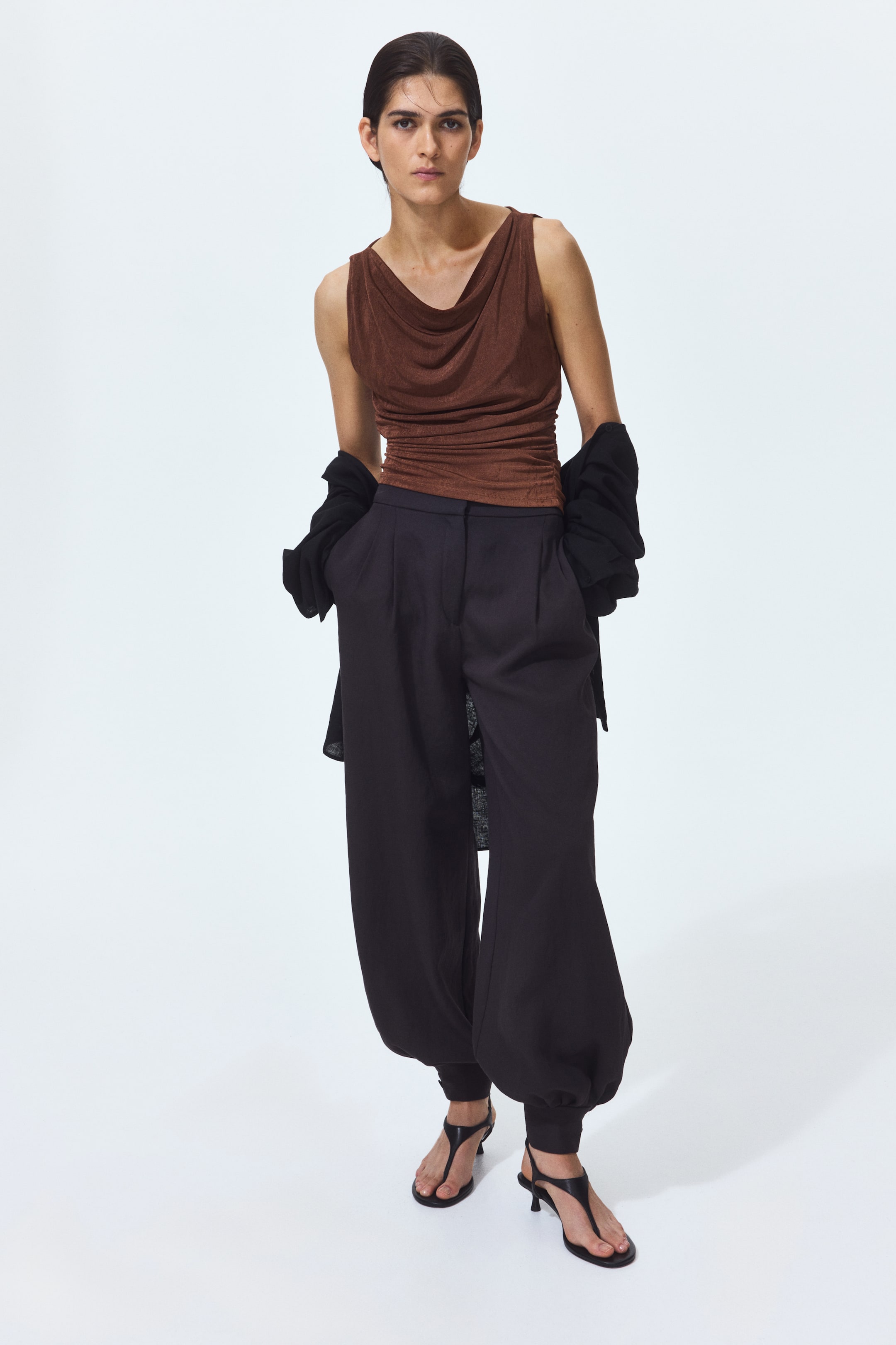 Draped Jersey Top