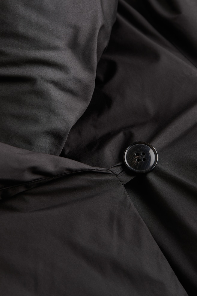 Large-collared down jacket - Black - 8