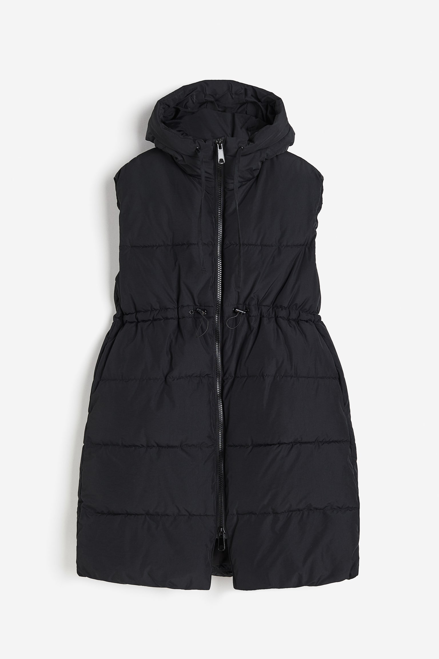 MAMA Hooded puffer gilet - Black - 1