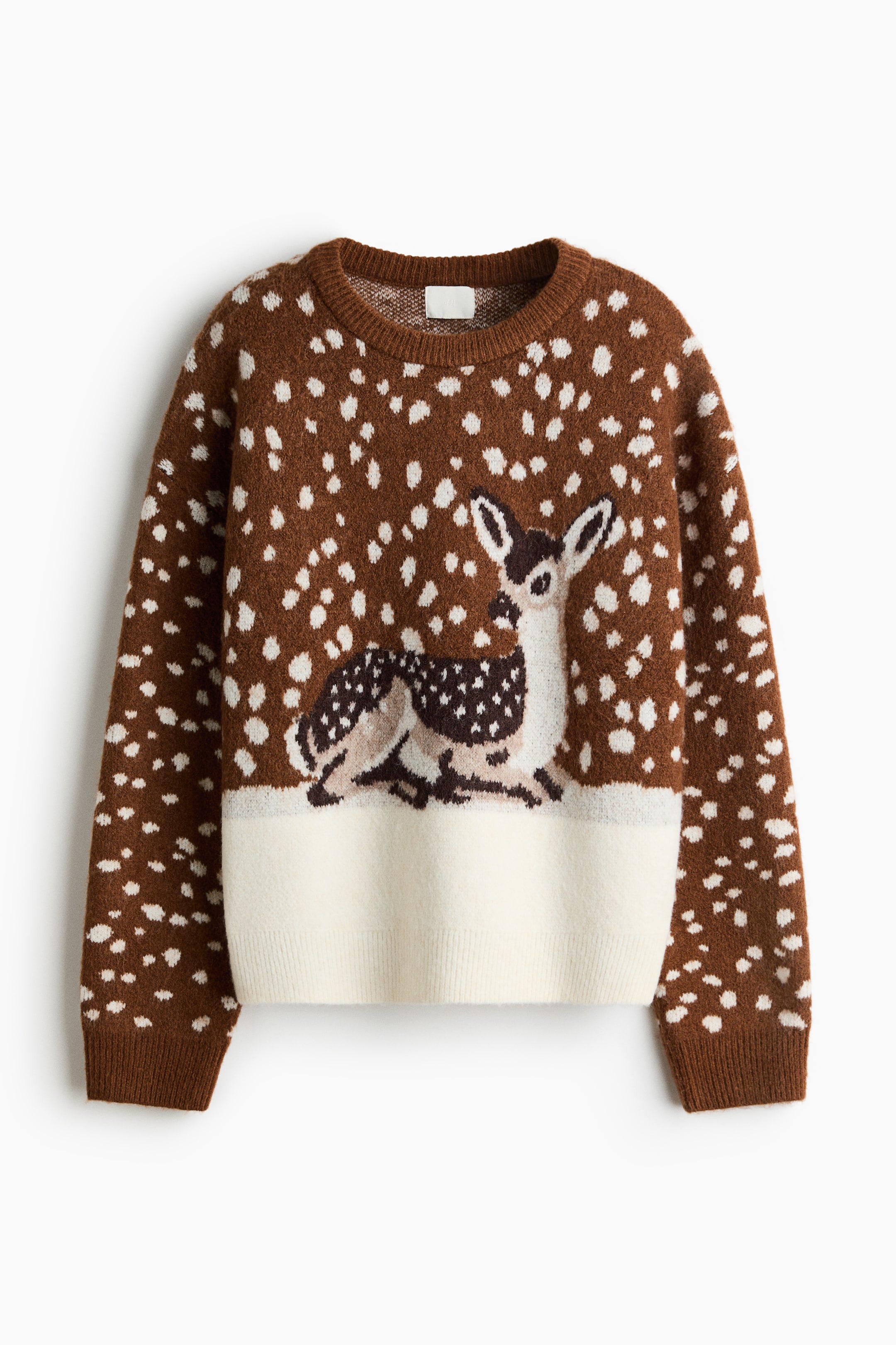 View larger image: Oversized motif-detail jumper - Brown/Deer - Ladies | H&M 1