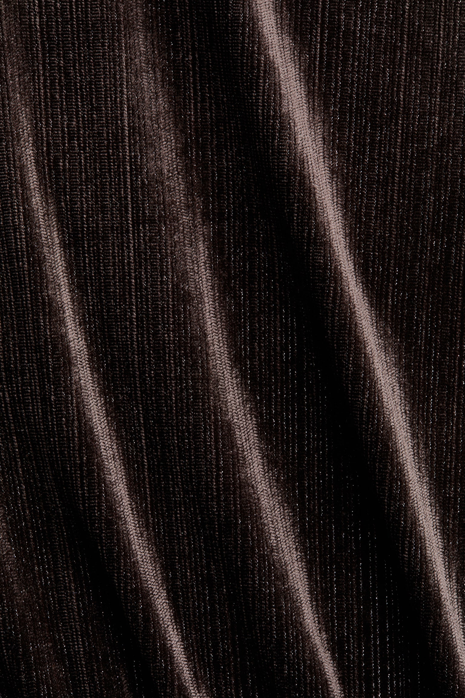 MAMA Glittery velour dress - חום כהה/שחור - 4