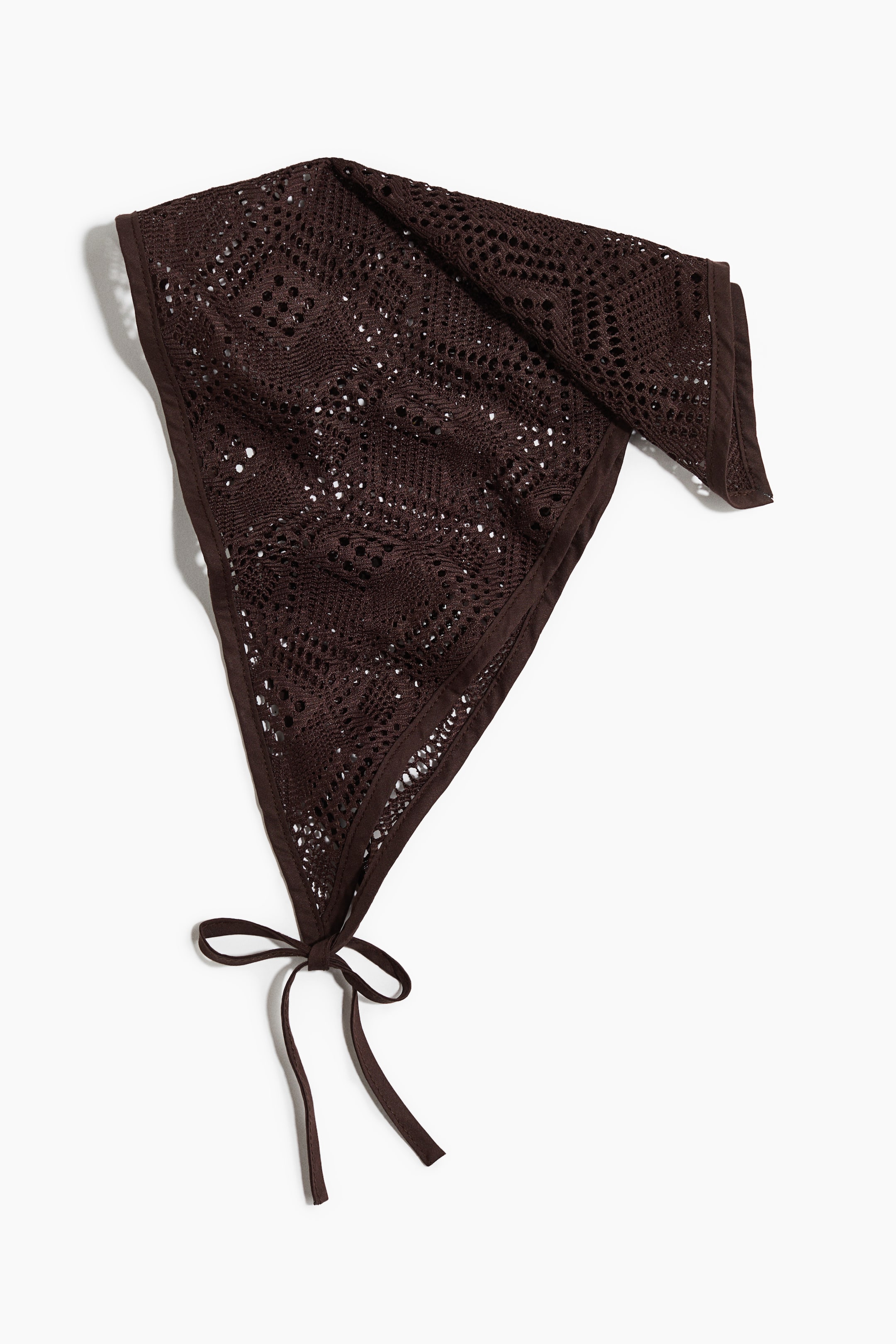 이미지 확대 보기: Crochet-look head scarf - 다크 브라운 - 여성 | H&M KR 1