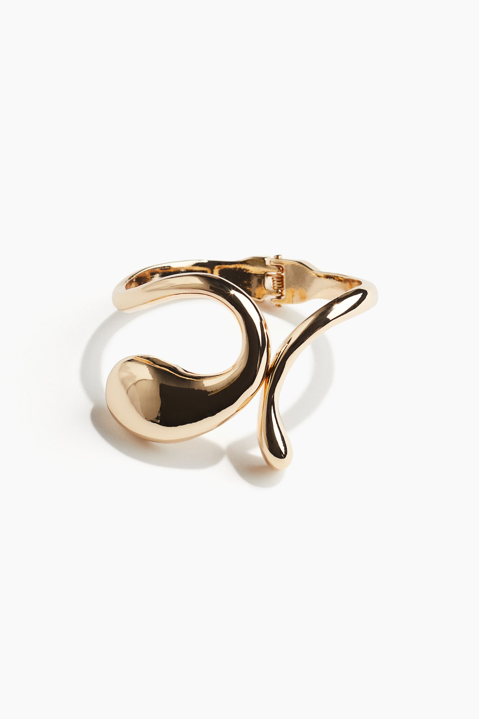 Twisted cuff bracelet - Gold-coloured - 1