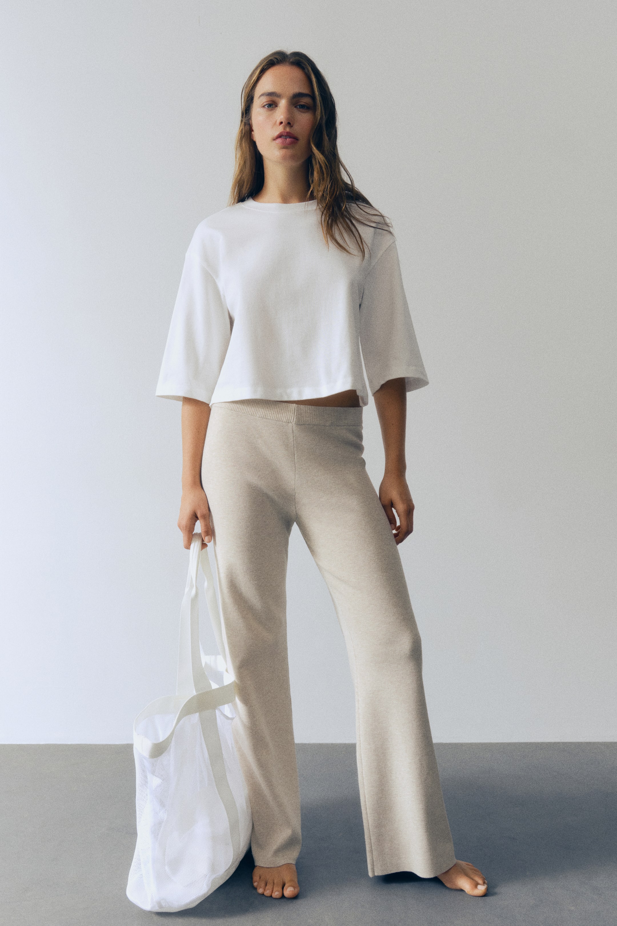 Pantalon en tricot fin