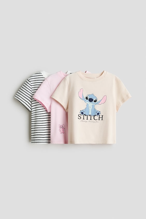 Детские топы H&M 3-pack Printed Jersey Tops