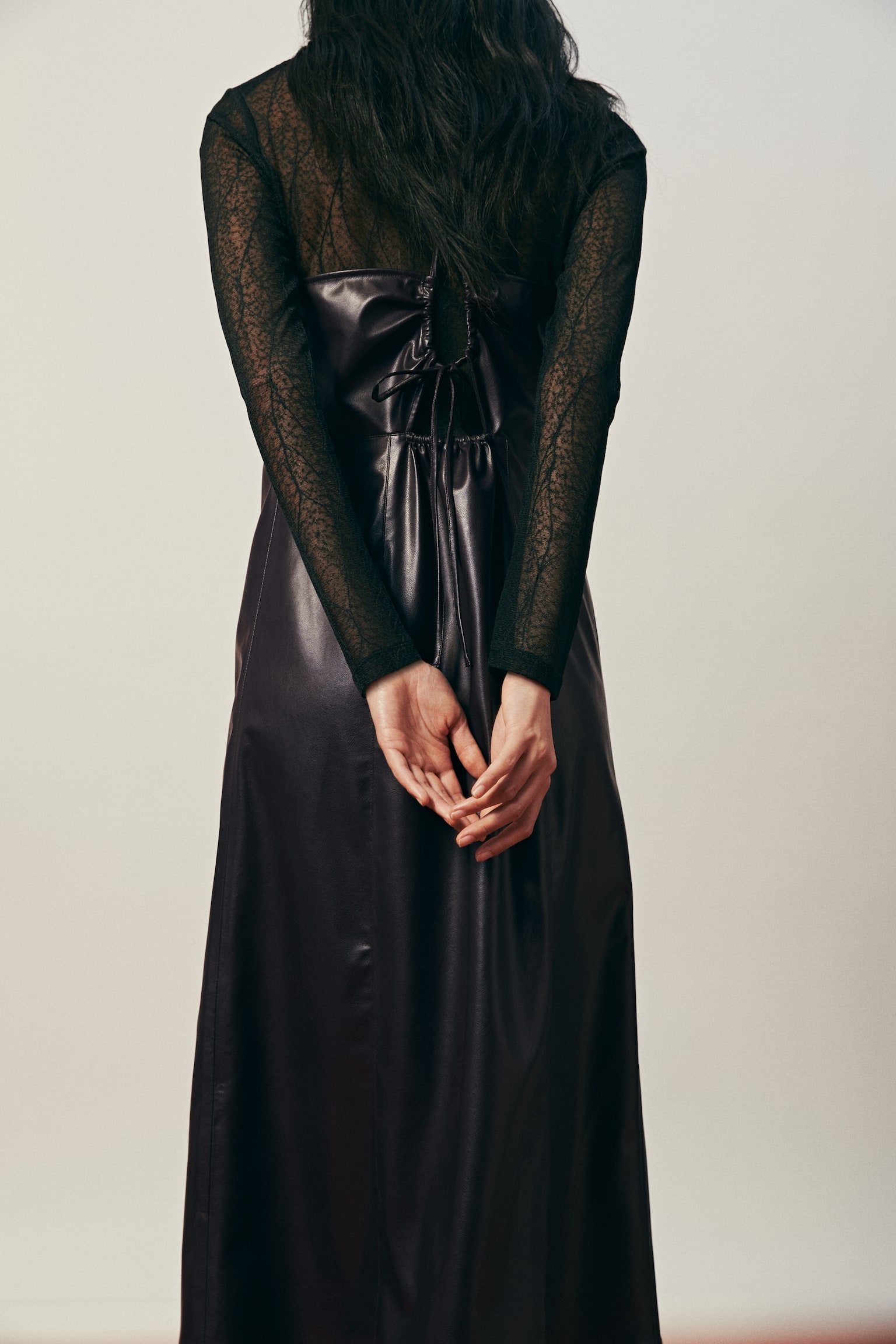 Coated slip dress - Dark purple - 4