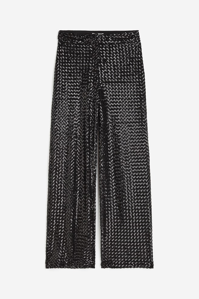 Sequined trousers - Black - 2