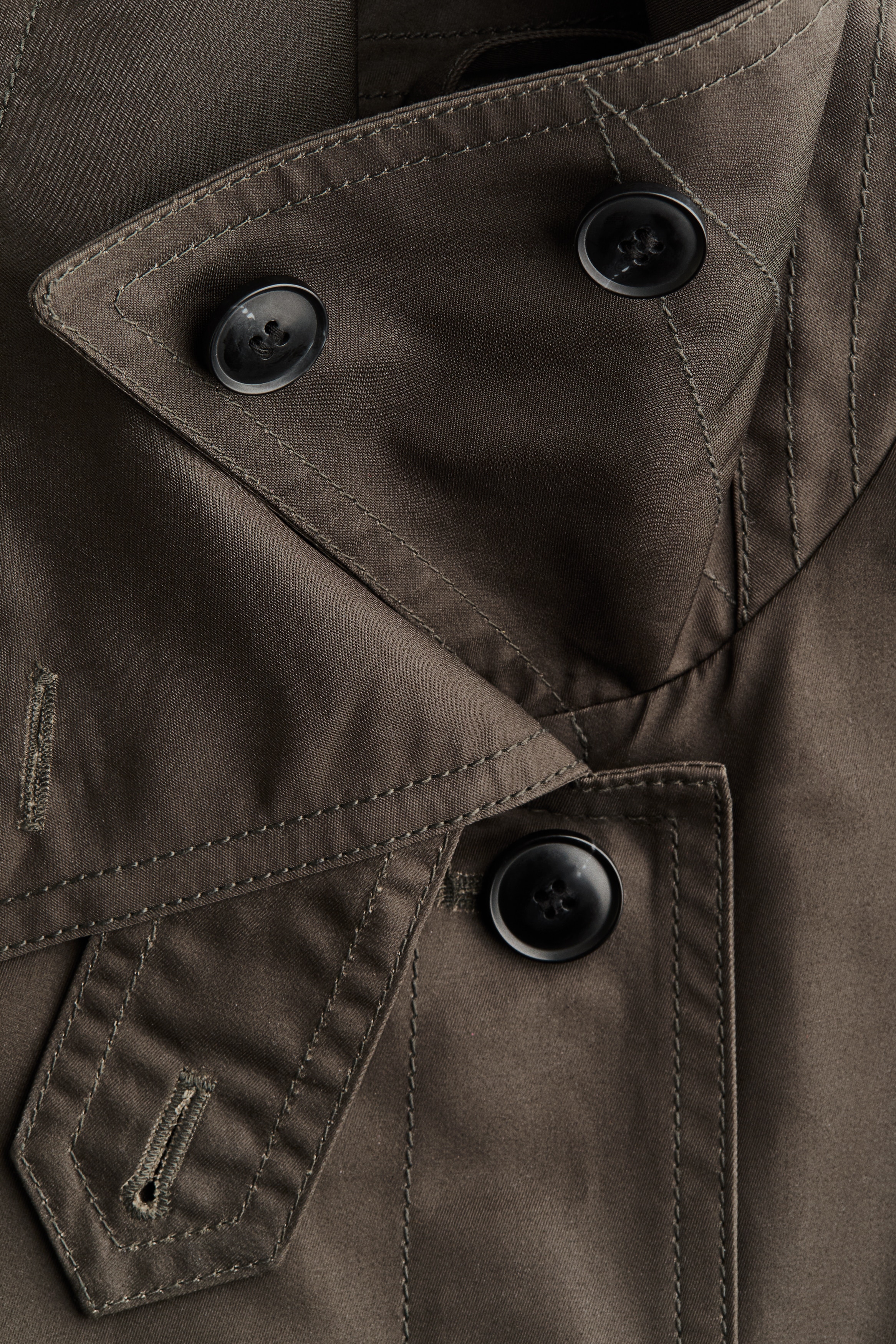 Belted Twill Coat - thumbnail 9