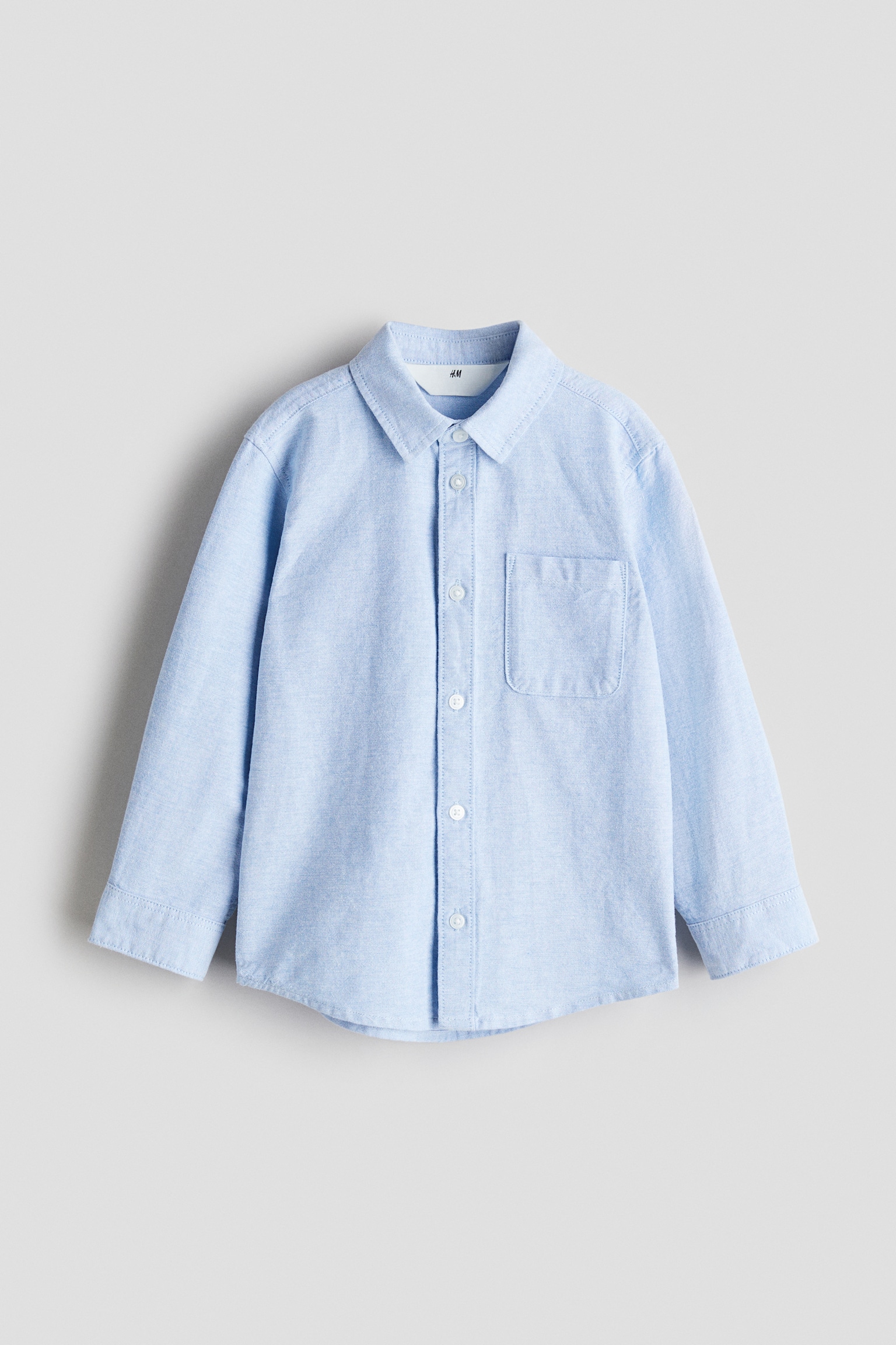 Детская рубашка H&M Cotton, цвет: Светлый синий