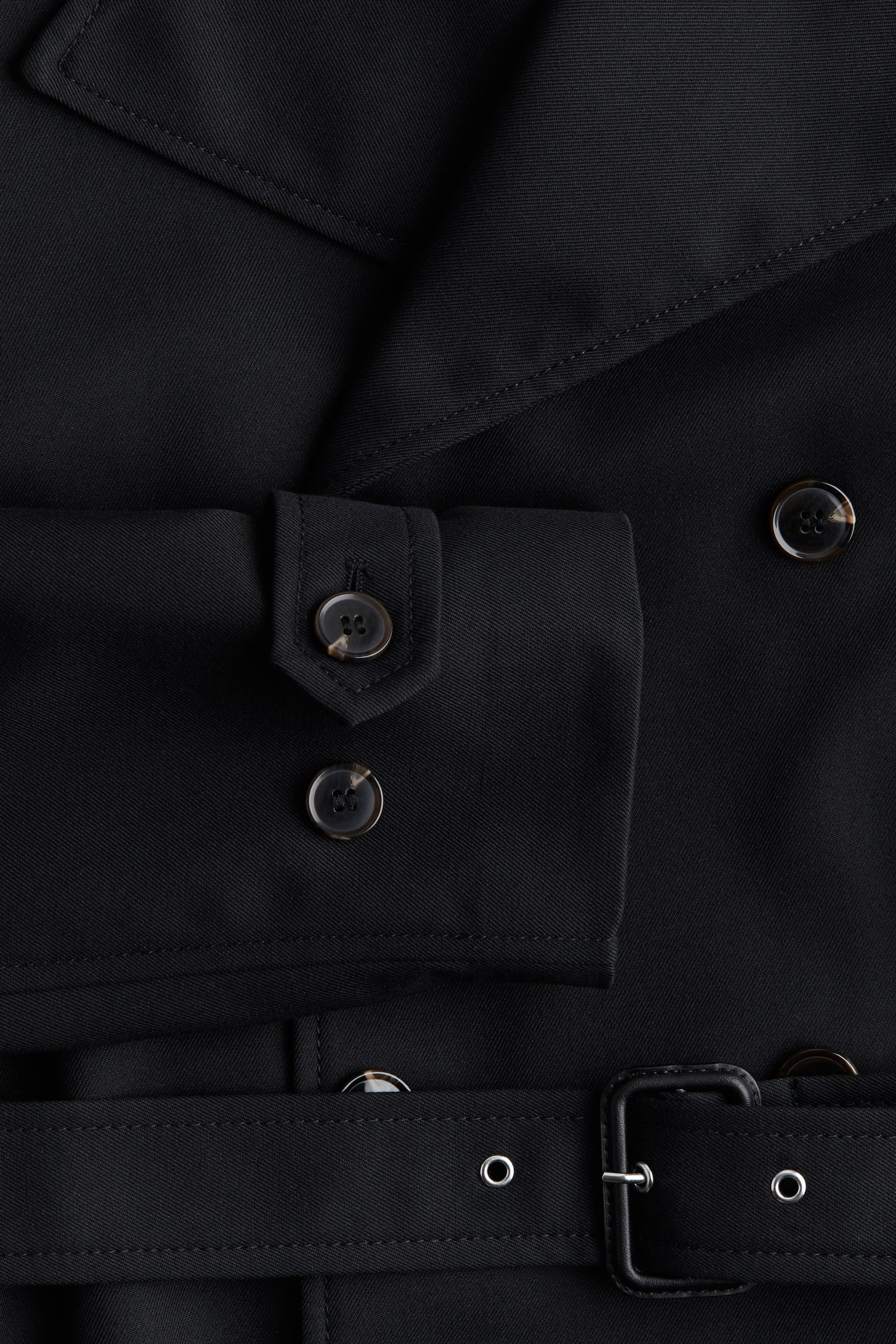 Regular Fit Trench coat - Black - 4