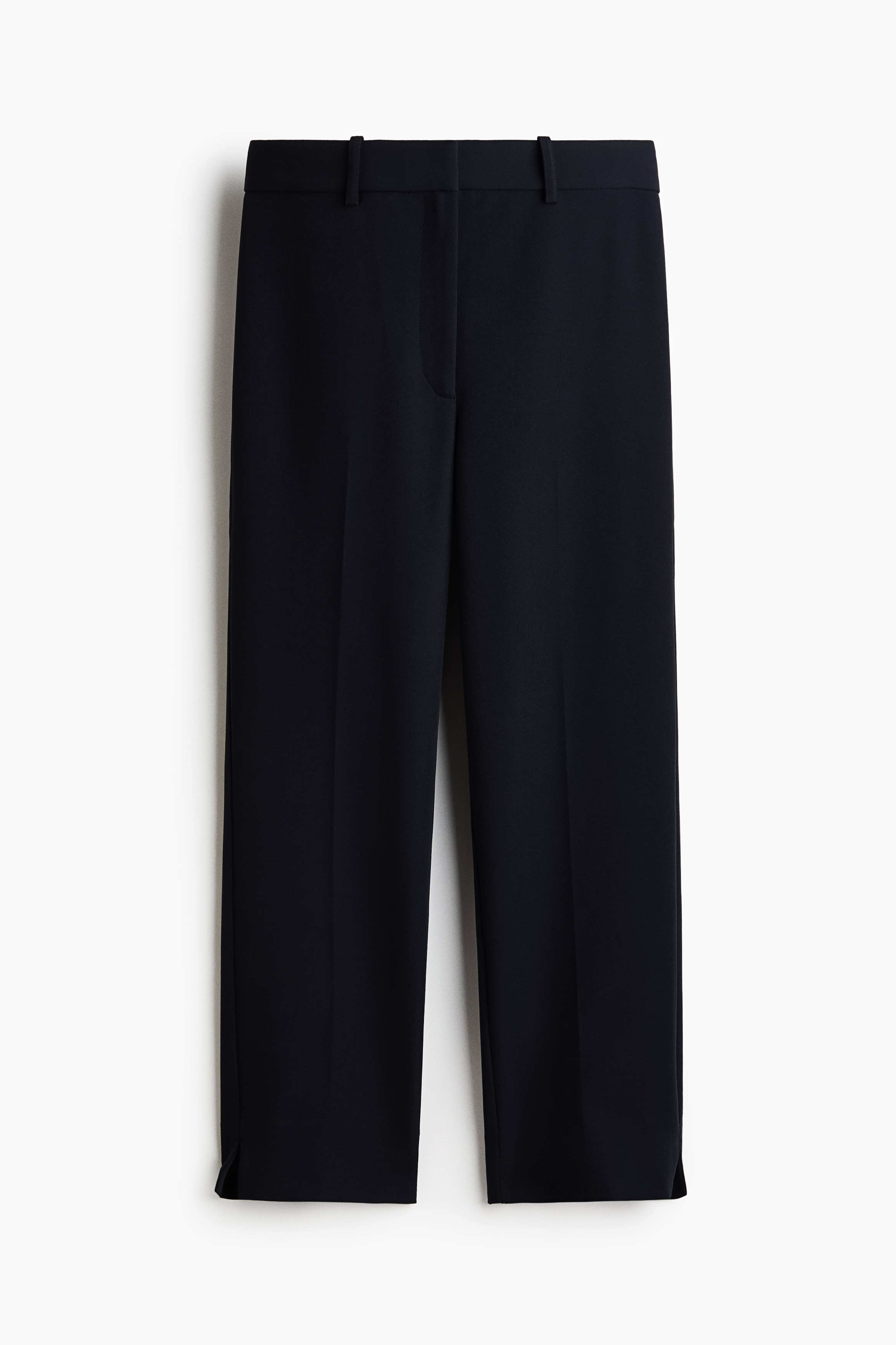 Capribroek met persvouwen - Marineblauw/Zwart