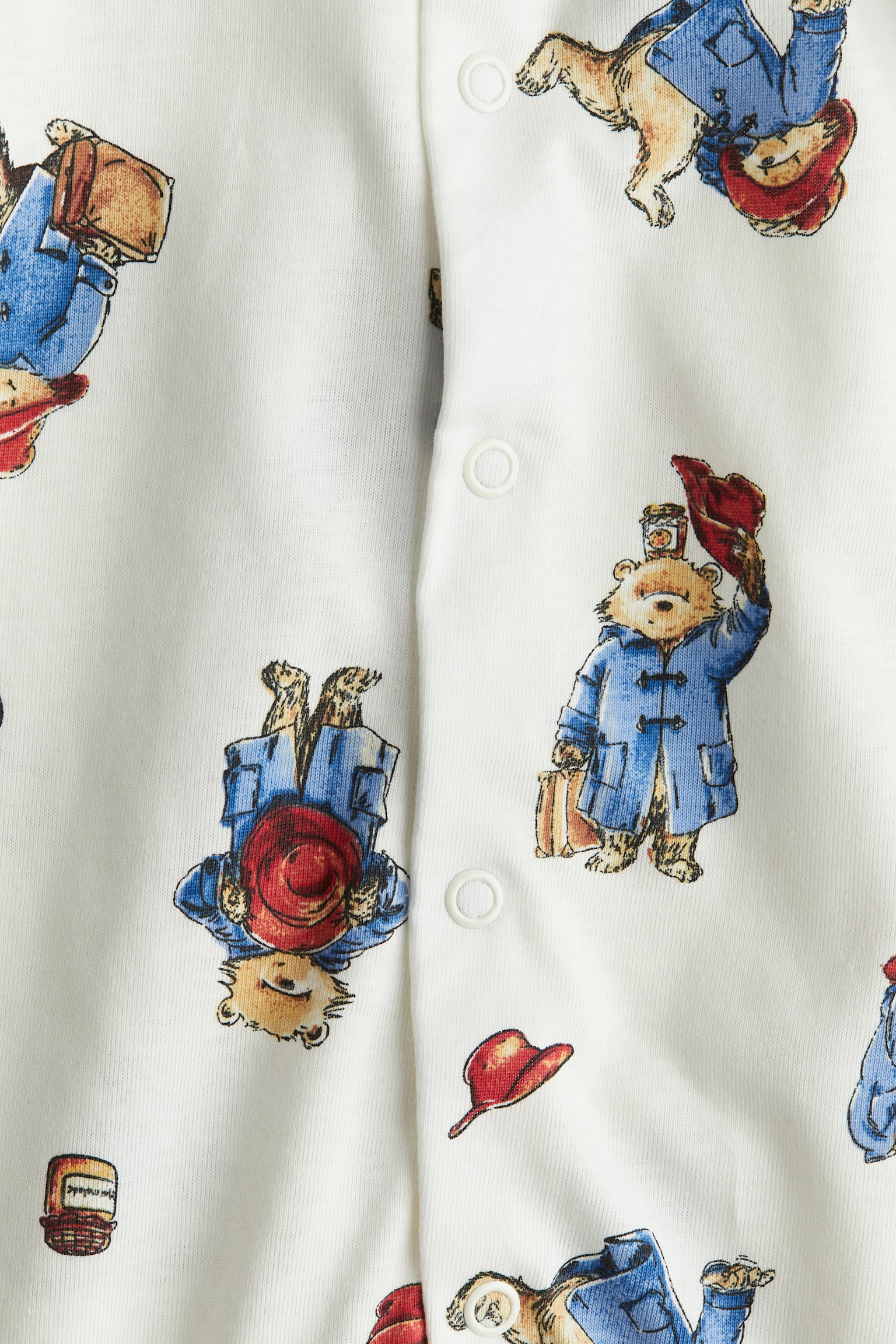 Collared sleepsuit - White/Paddington Bear - 2