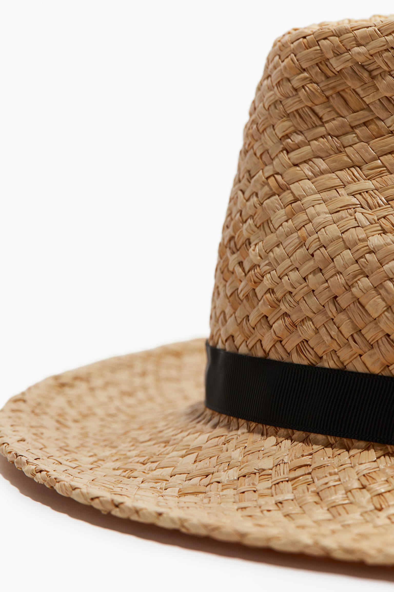 Straw hat - Beige/Black - 3