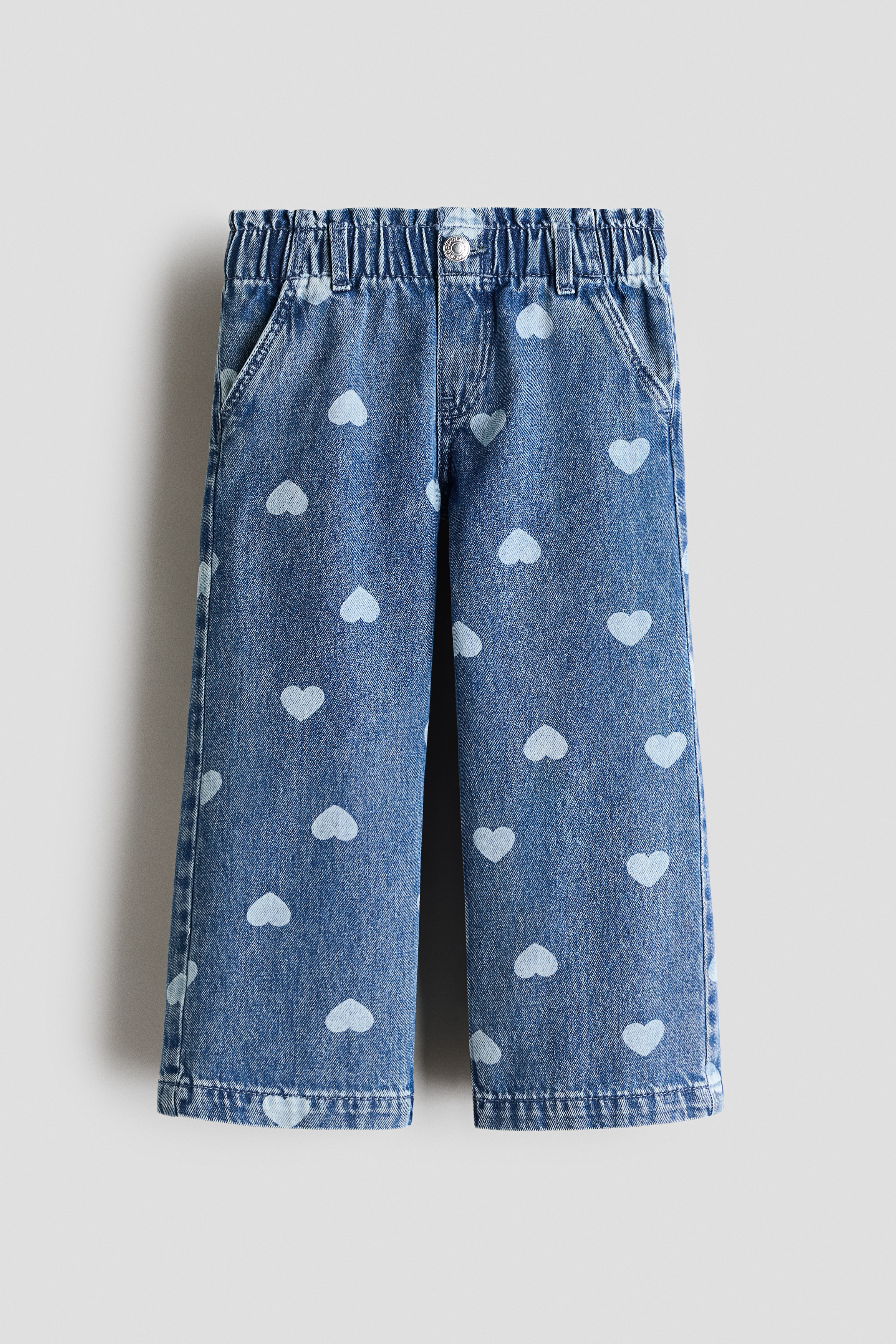 Wide Leg Loose Fit Jeans - Denim blue/Hearts/Denim black/Hearts/Light brown/Leopard print
