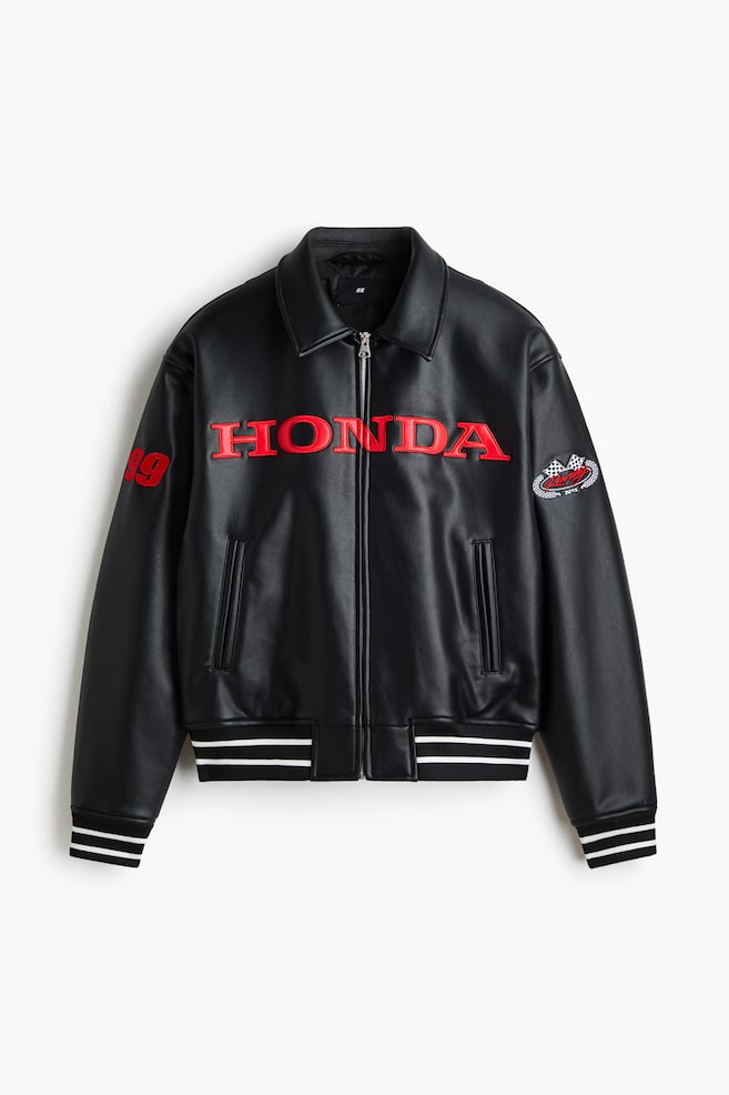 Chamarra de baseball con diseño - Negro/Honda - 1