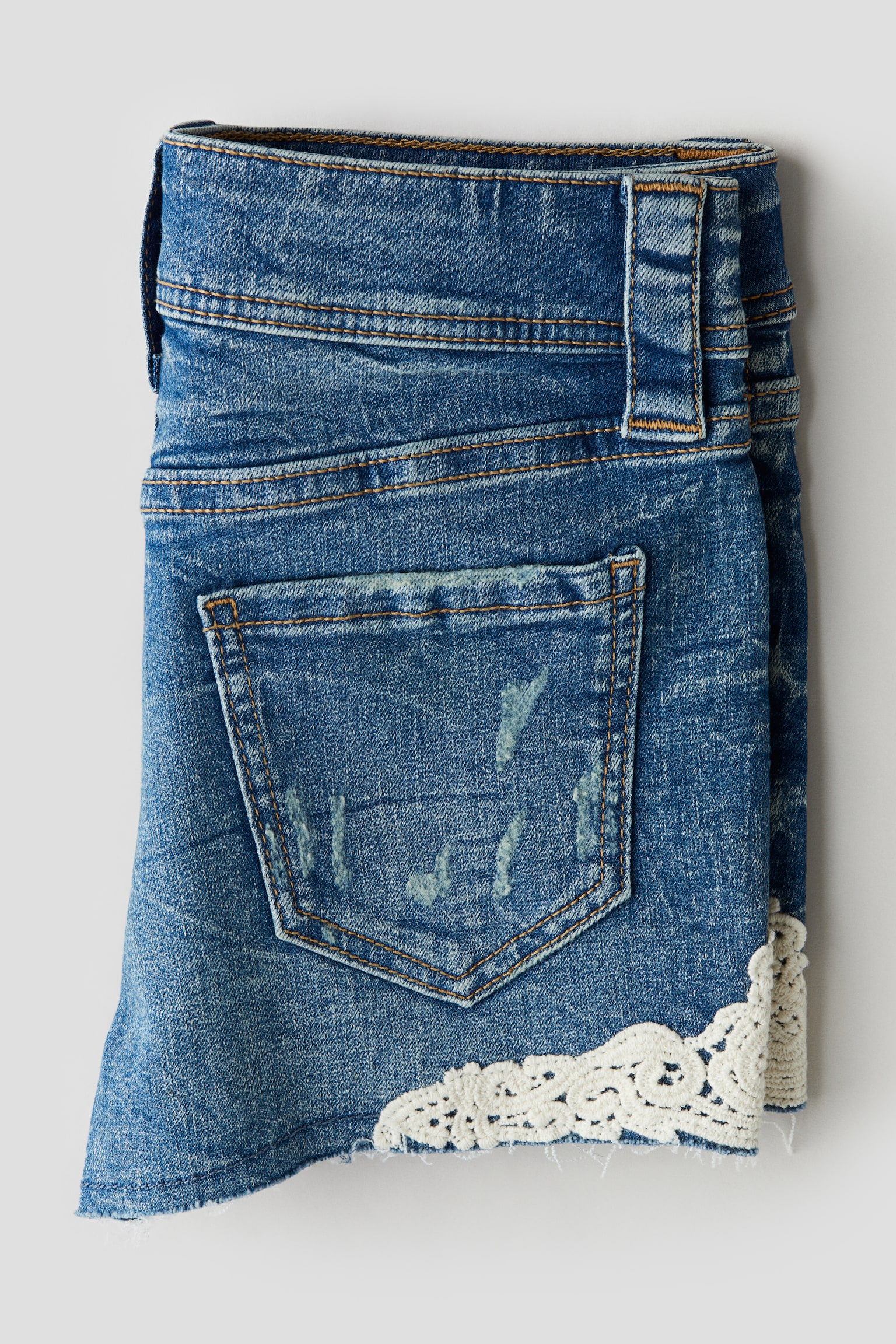 Denim shorts - Denim blue/Lace/Light denim blue - 3