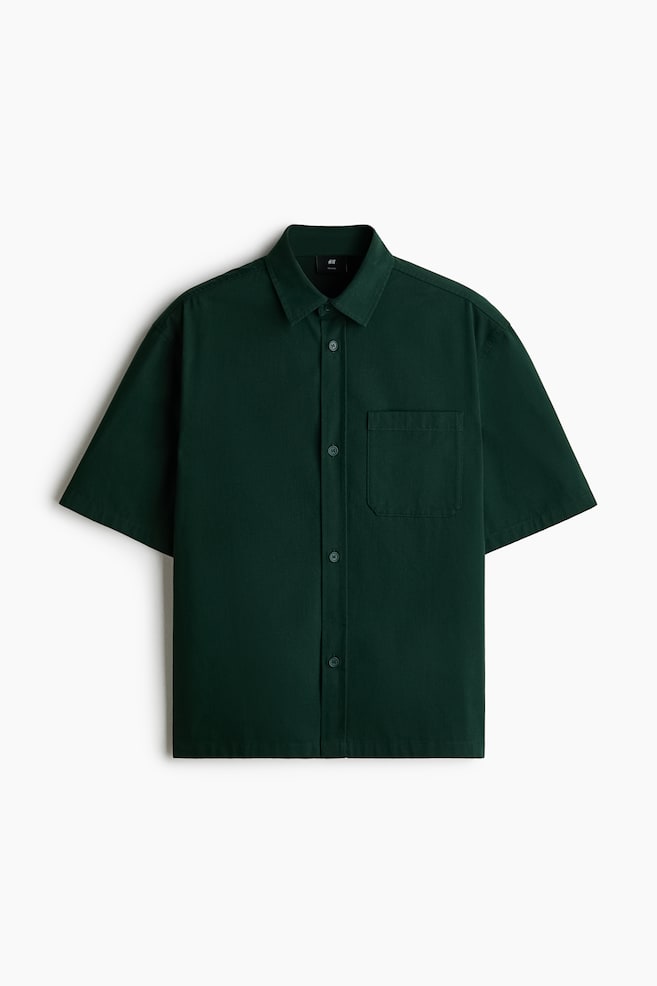 Relaxed-Fit Embroidered-Motif Cotton Shirt - Dark green/Athletics/Dark blue/Drive District - 1