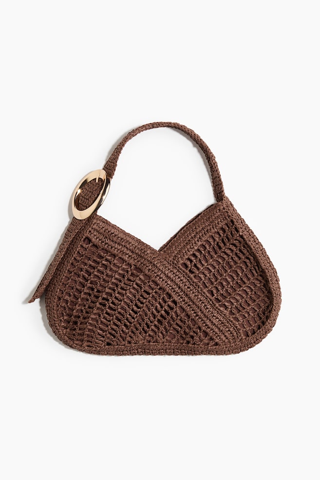Straw shoulder bag - Brown - 1