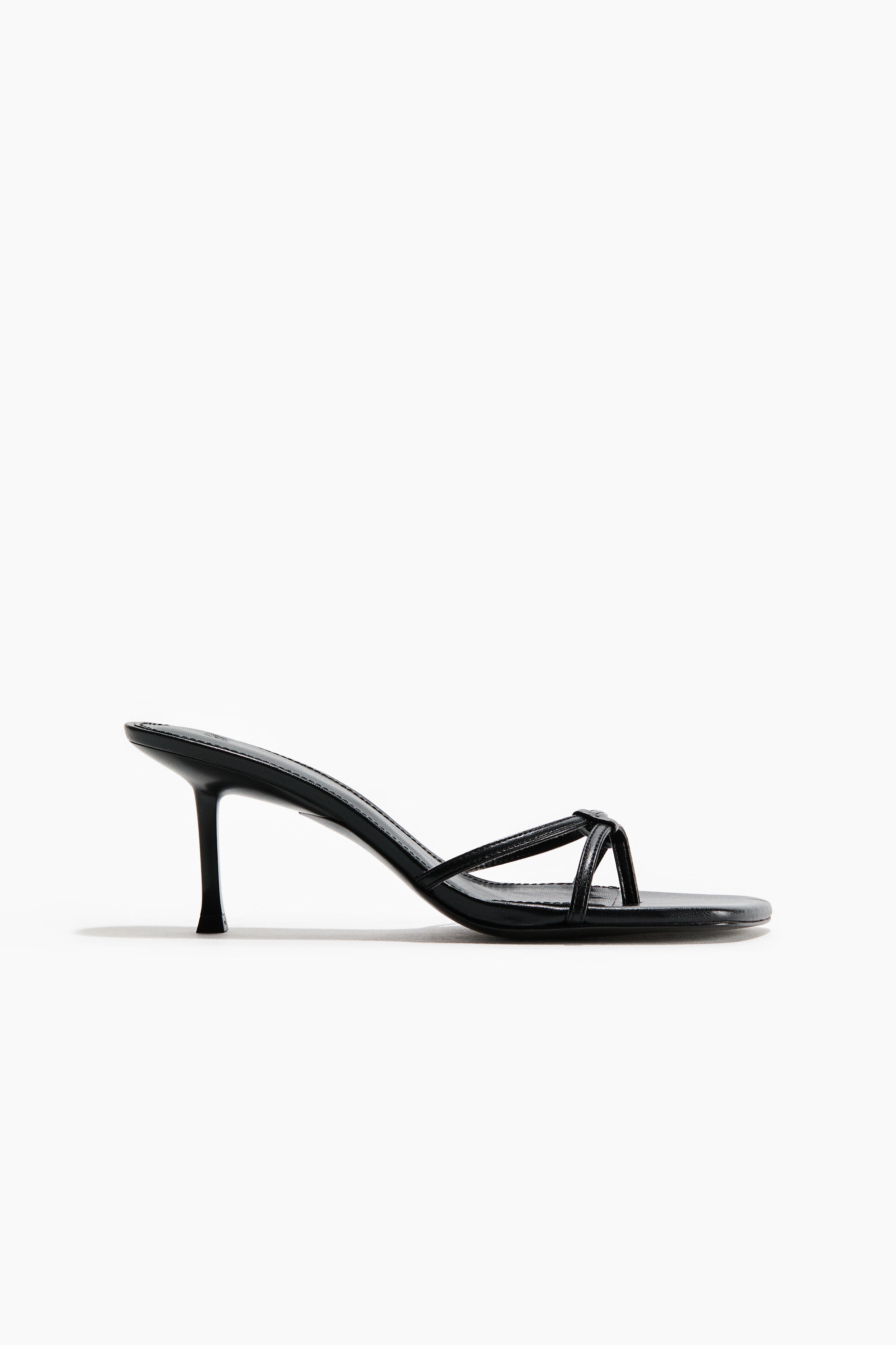 Sandalias con tacón de aguja - Negro