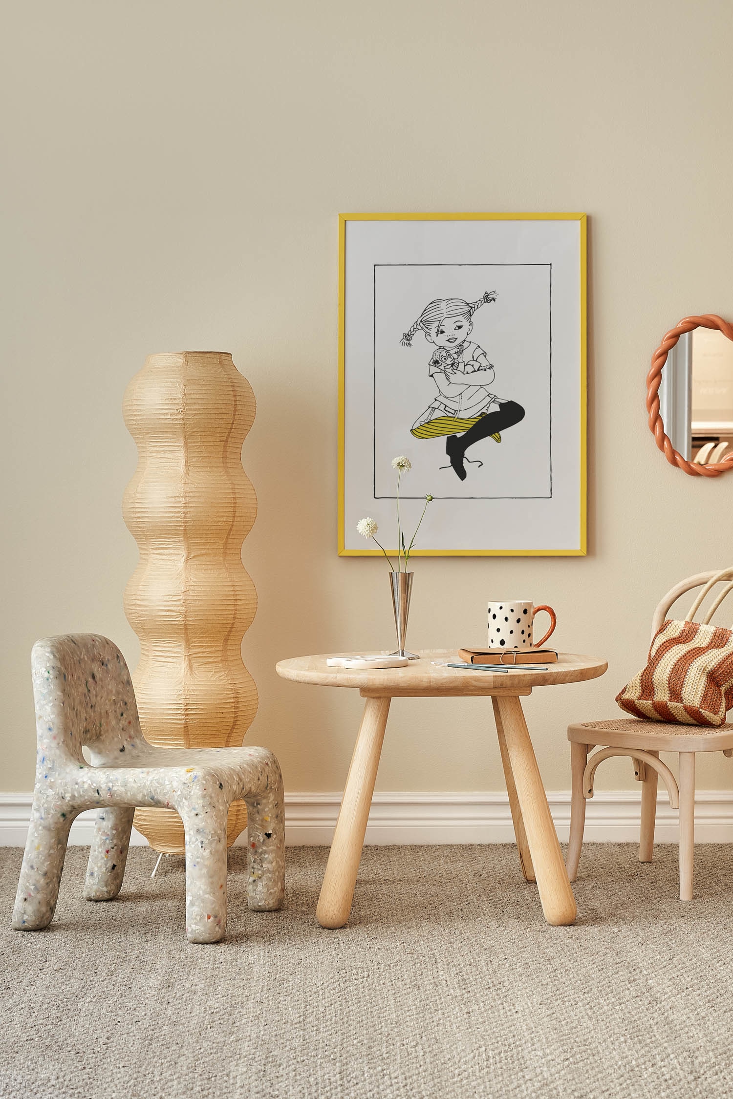 Pippi Socks Poster - Black