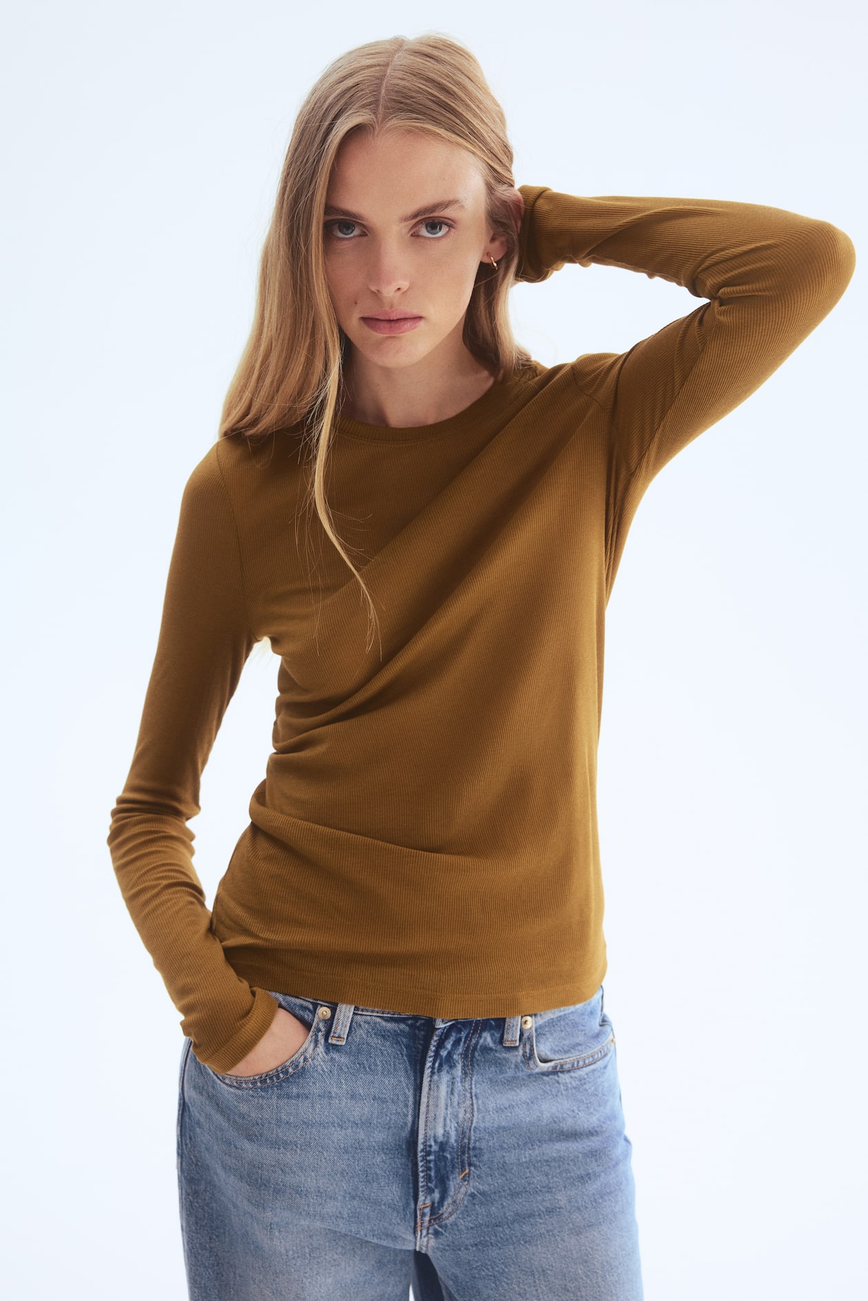Shirt CASUAL in gerippter Optik