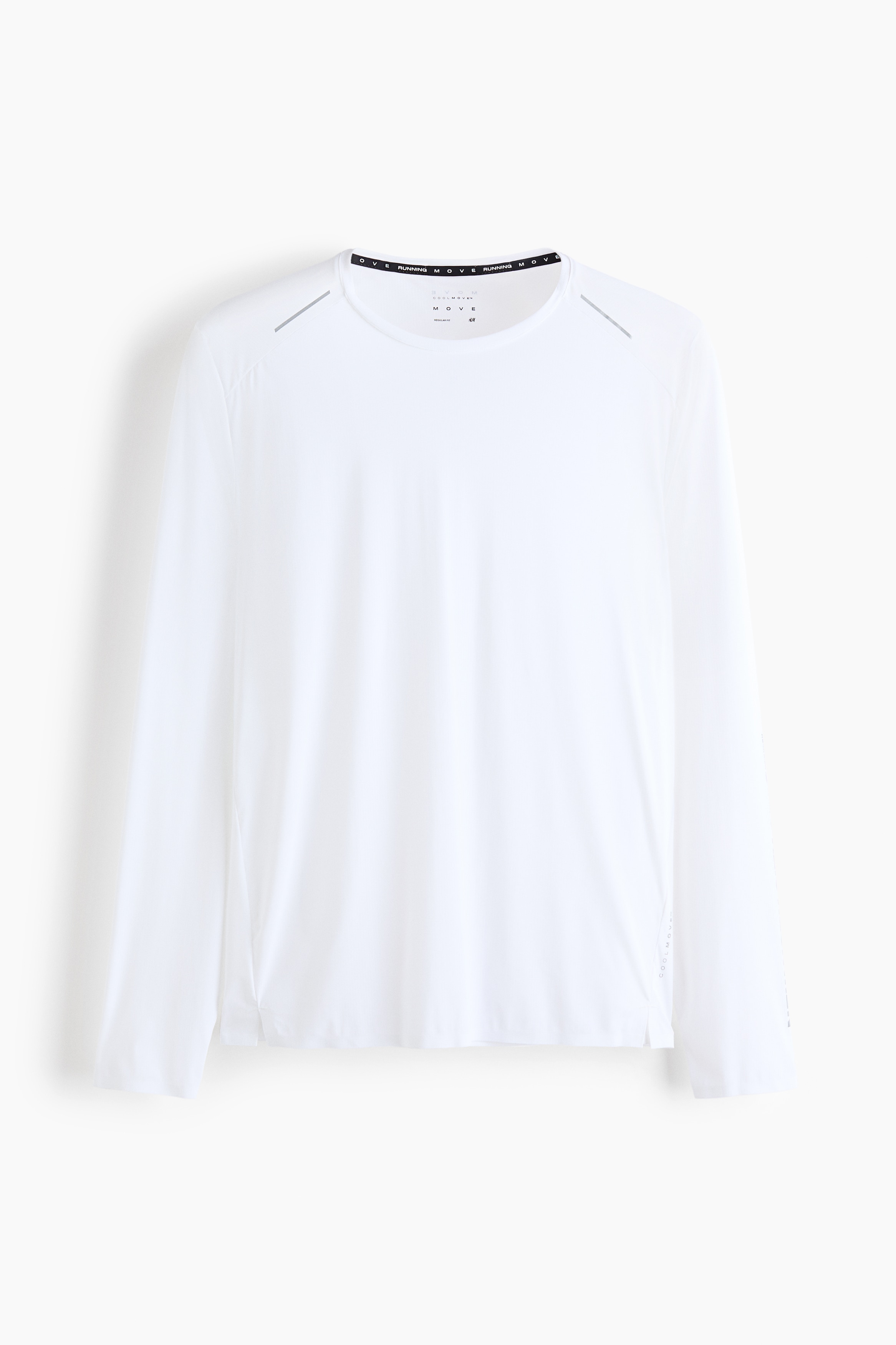 Camiseta de running de manga larga con CoolMove™ - Blanco/NYC/Blanco/Gris oscuro/Blanco/Ciruela chocolate