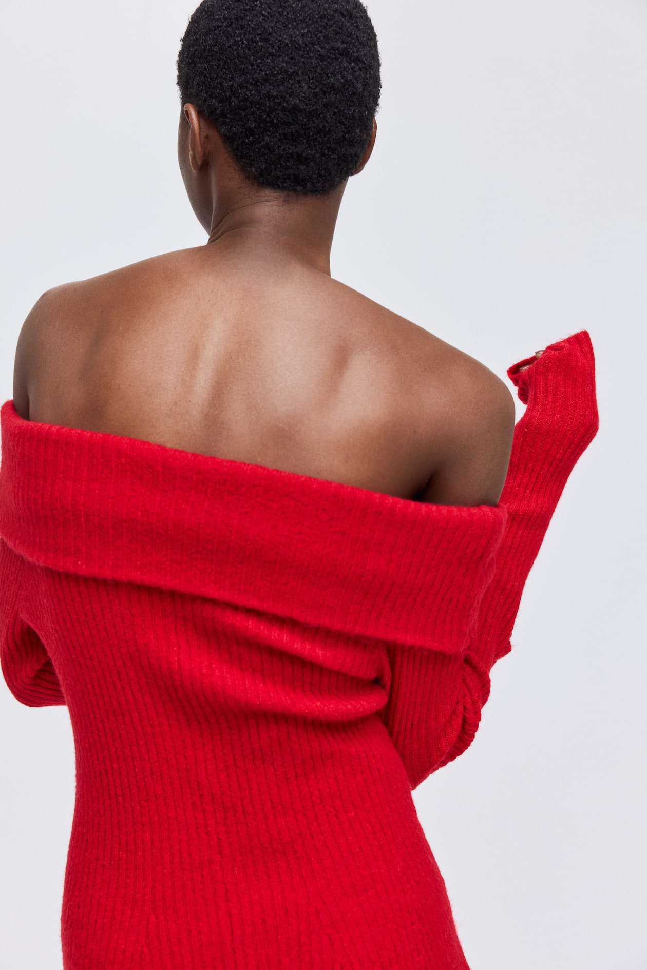 Rib-Knit Off-the-Shoulder Dress - image 3