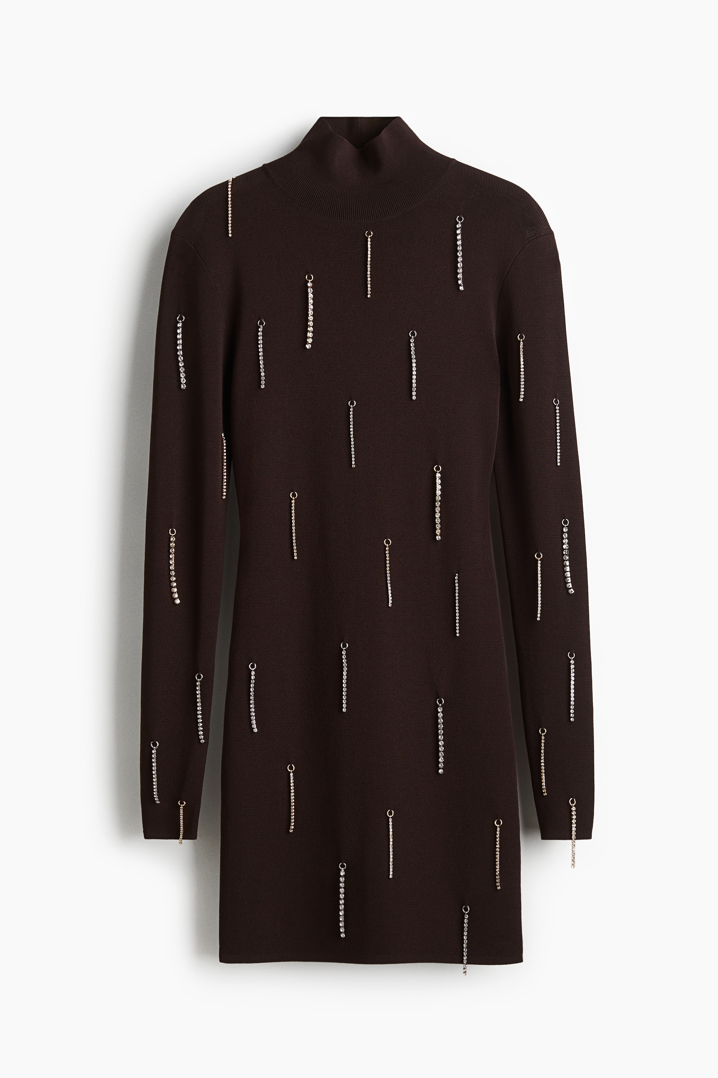 Abito con strass - Marrone scuro