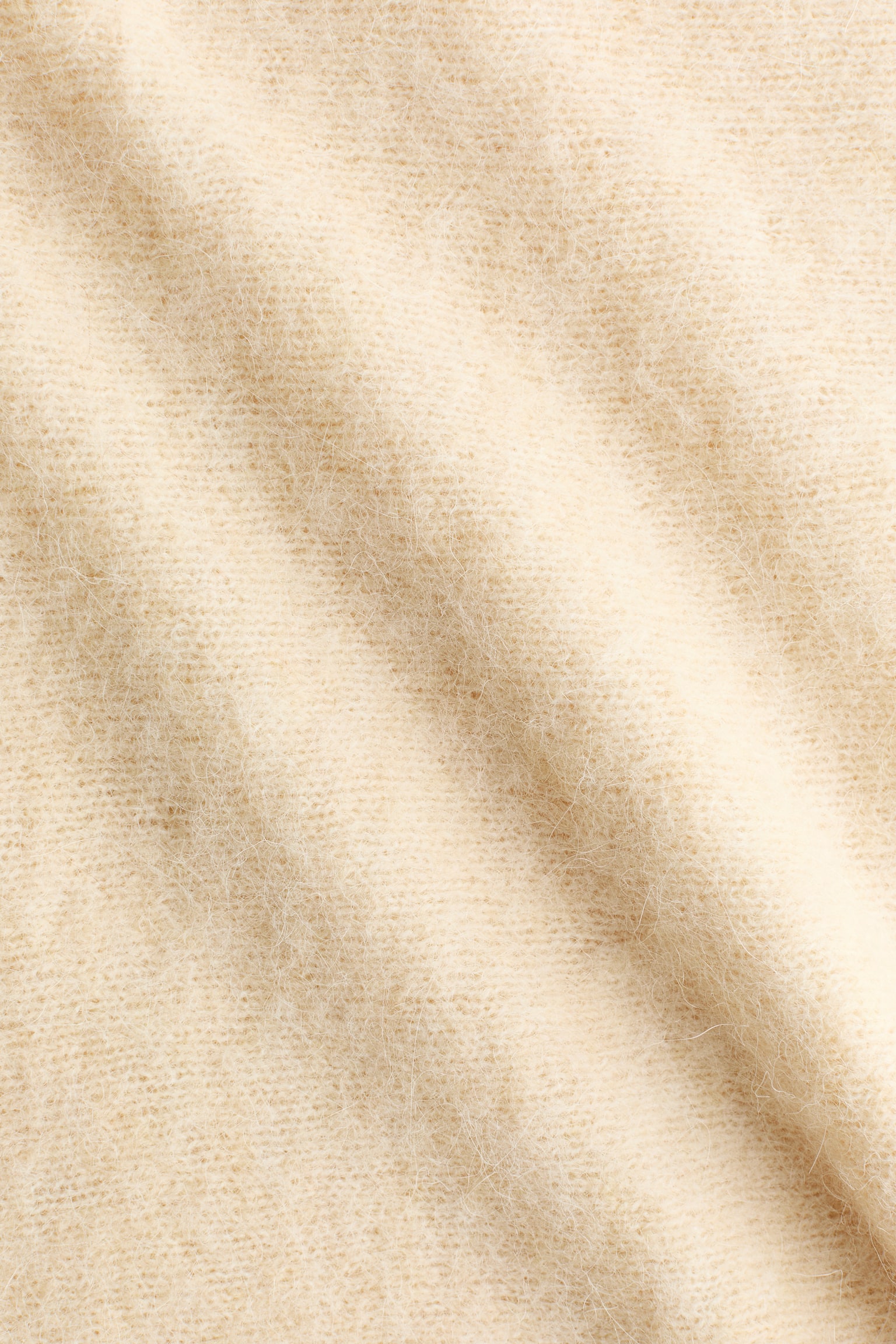 Alpaca-blend skirt - Light yellow/Brown - 3