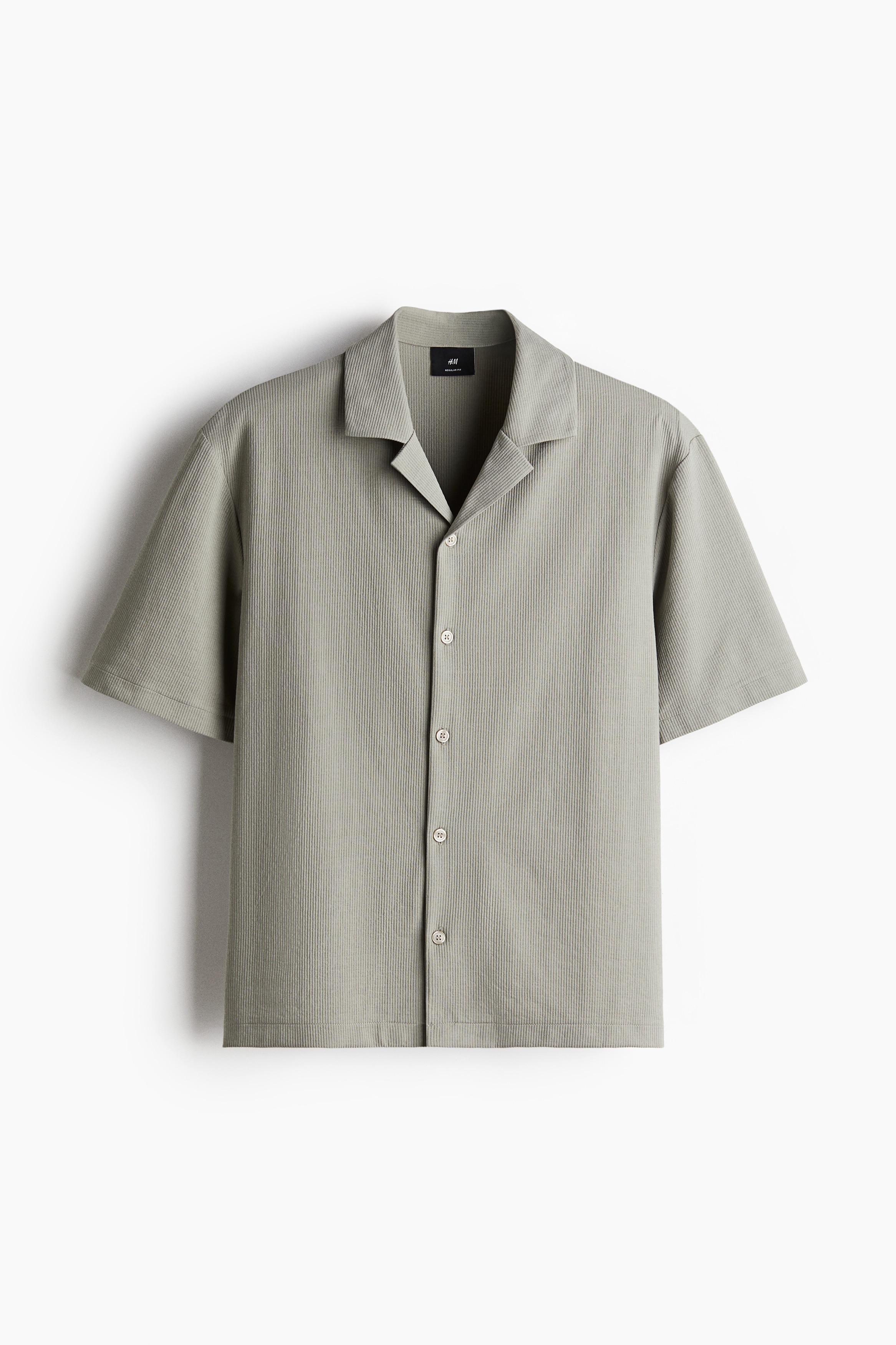 Ribattu laakakauluspaita Regular Fit - Salvianvihreä/Laivastonsininen/Tummanbeige