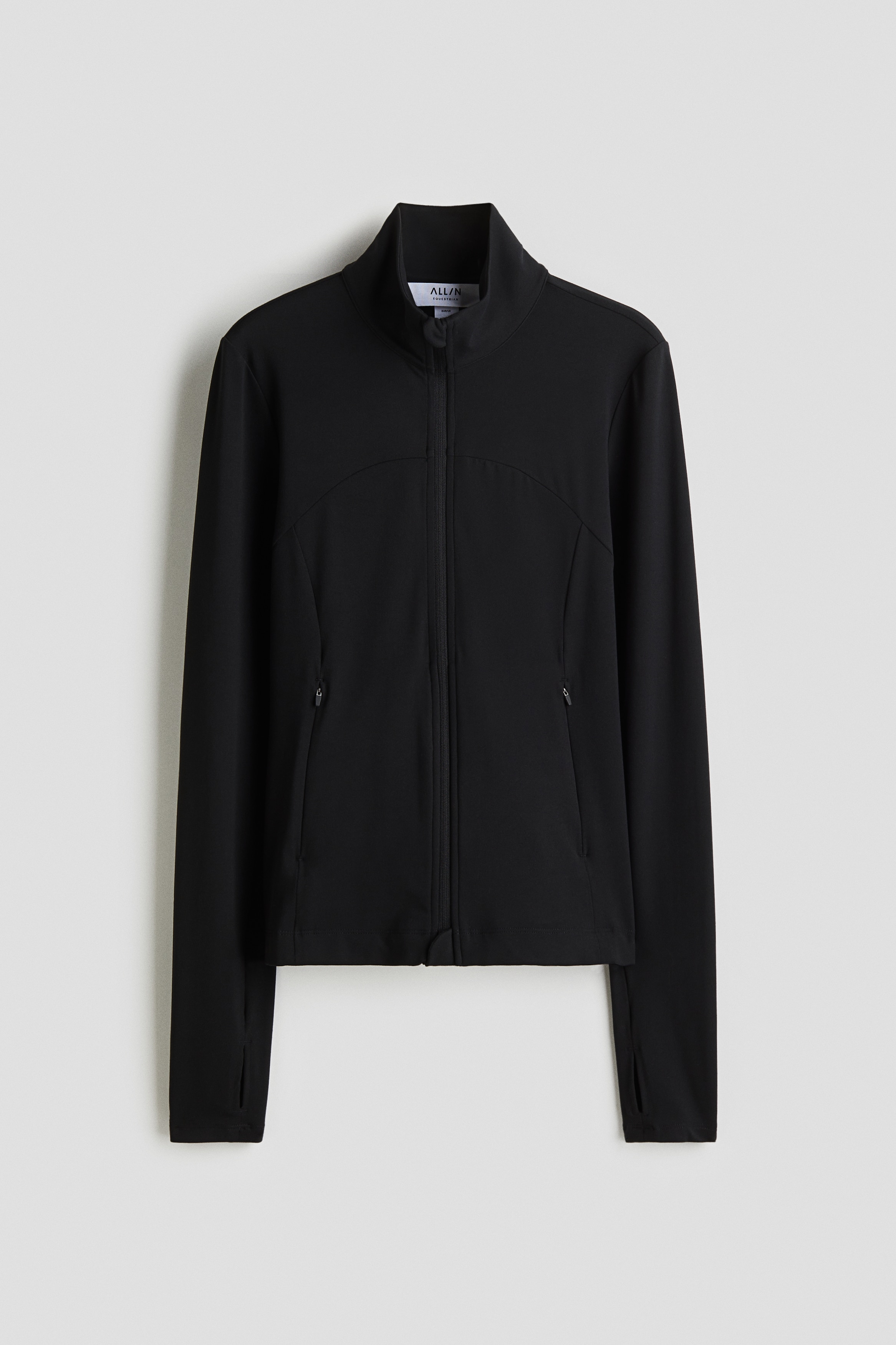 Vetoketjullinen treenitakki SoftMove™ - Musta/Lämmin harmaa/Laivastonsininen