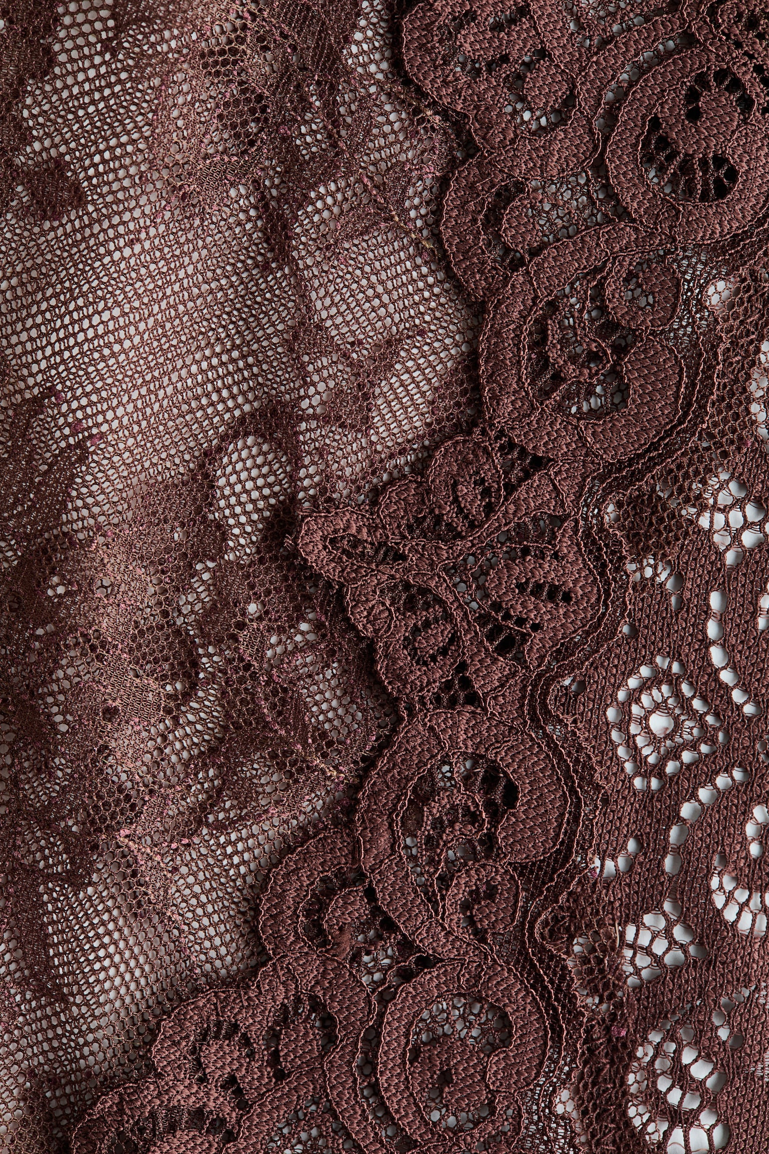 Pitsiset shortie-alushousut - Tummanruskea/Musta/Kanervanliila - 6