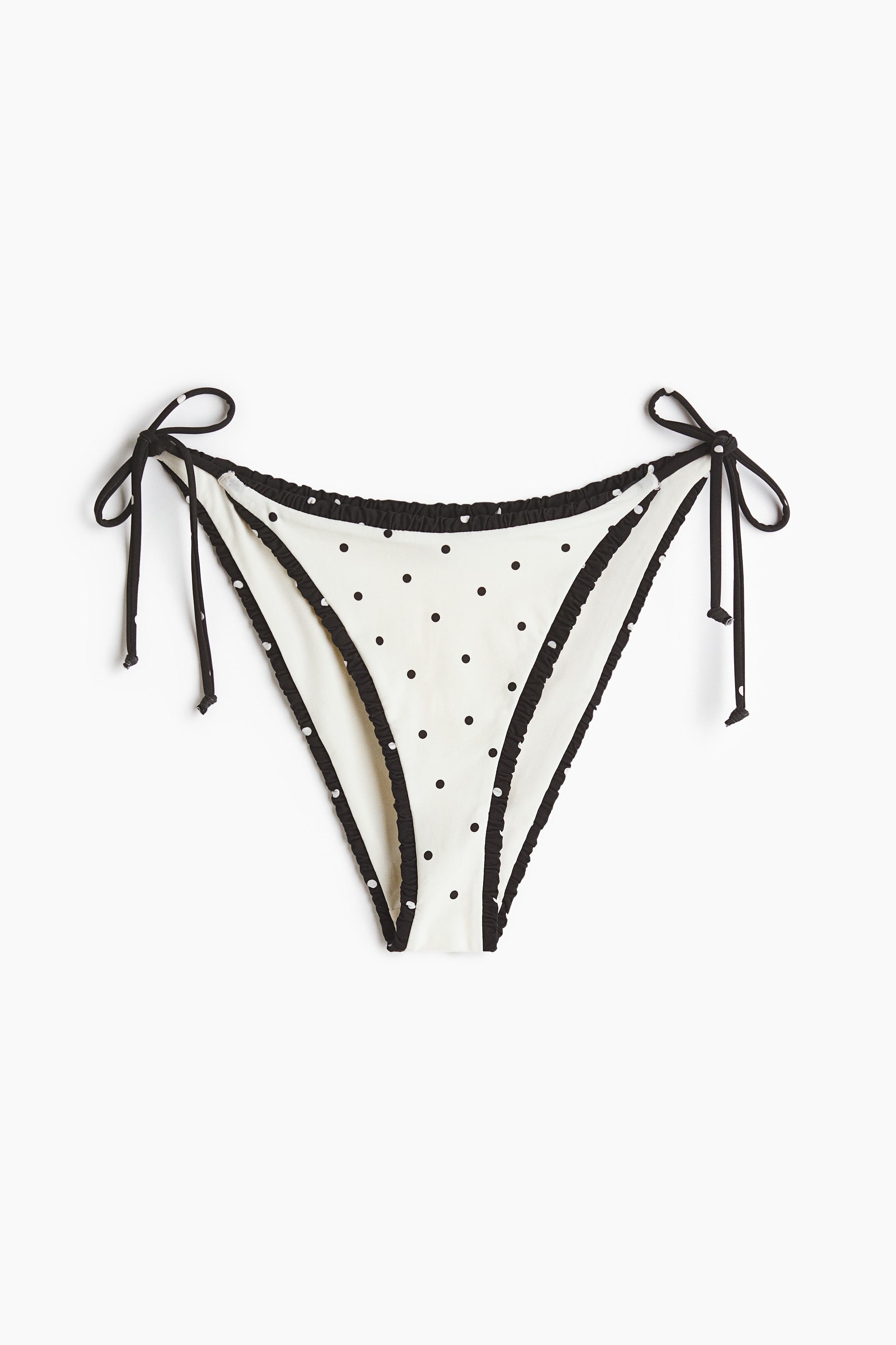 Cheeky Tie Bikini Bottoms - White/polka dot/Dark brown/cream/Pink/White/floral