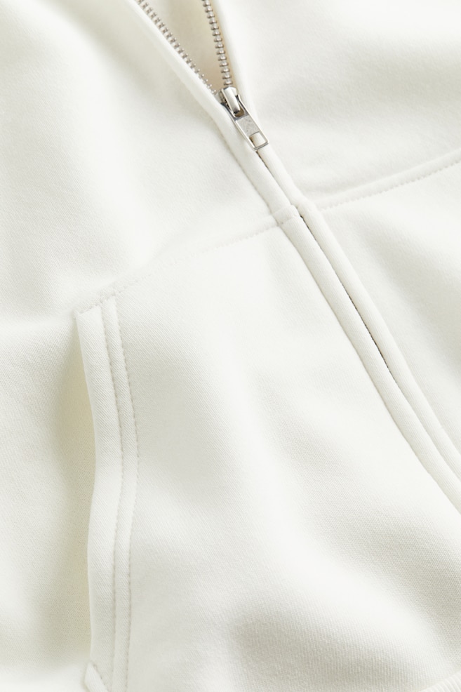 Oversized hoodie med lynlås - Creme/Lyseblå/Vasket/Lys beige/Grå/Sort/Marineblå - 3