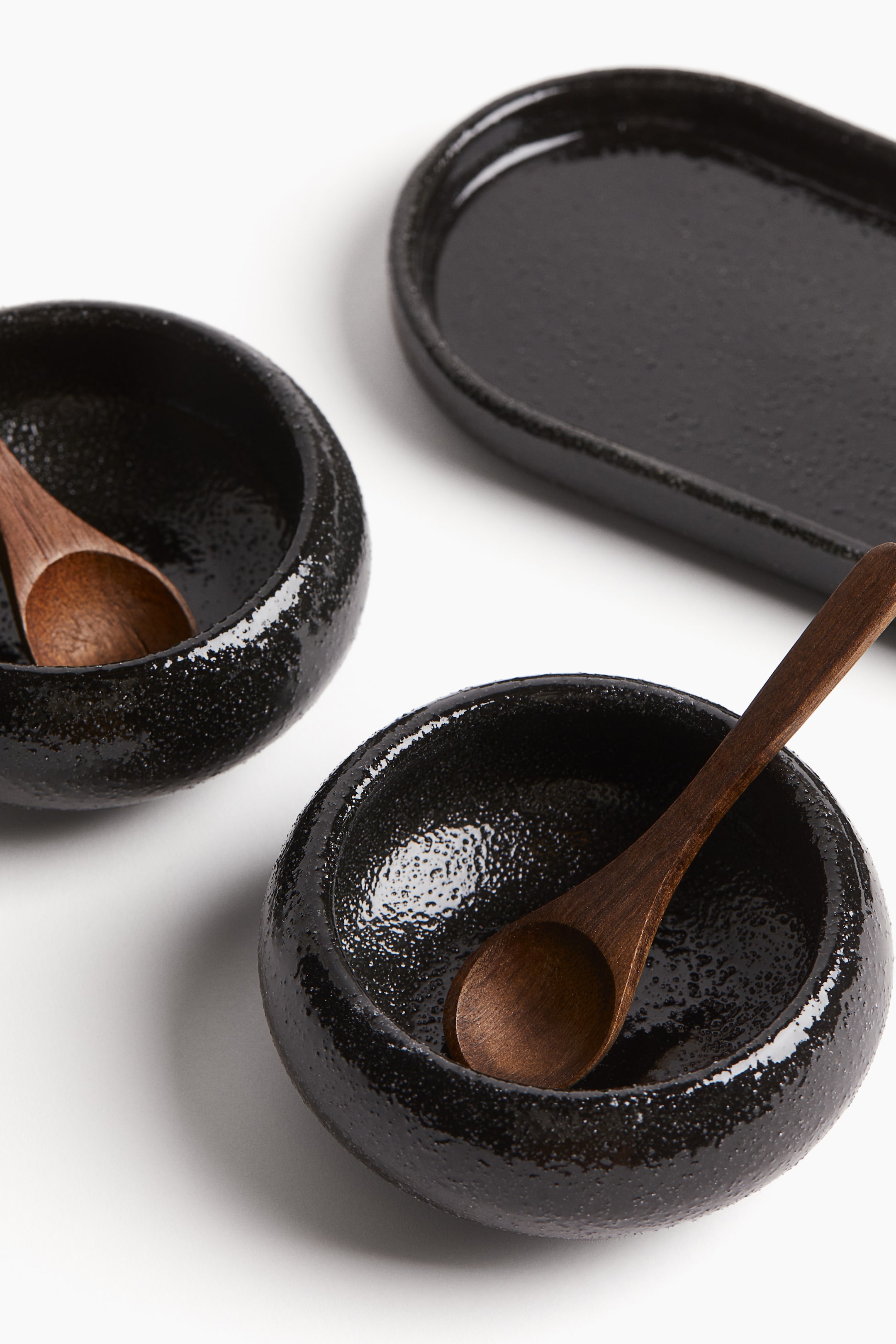 2-pack Stoneware Bowls with Spoons