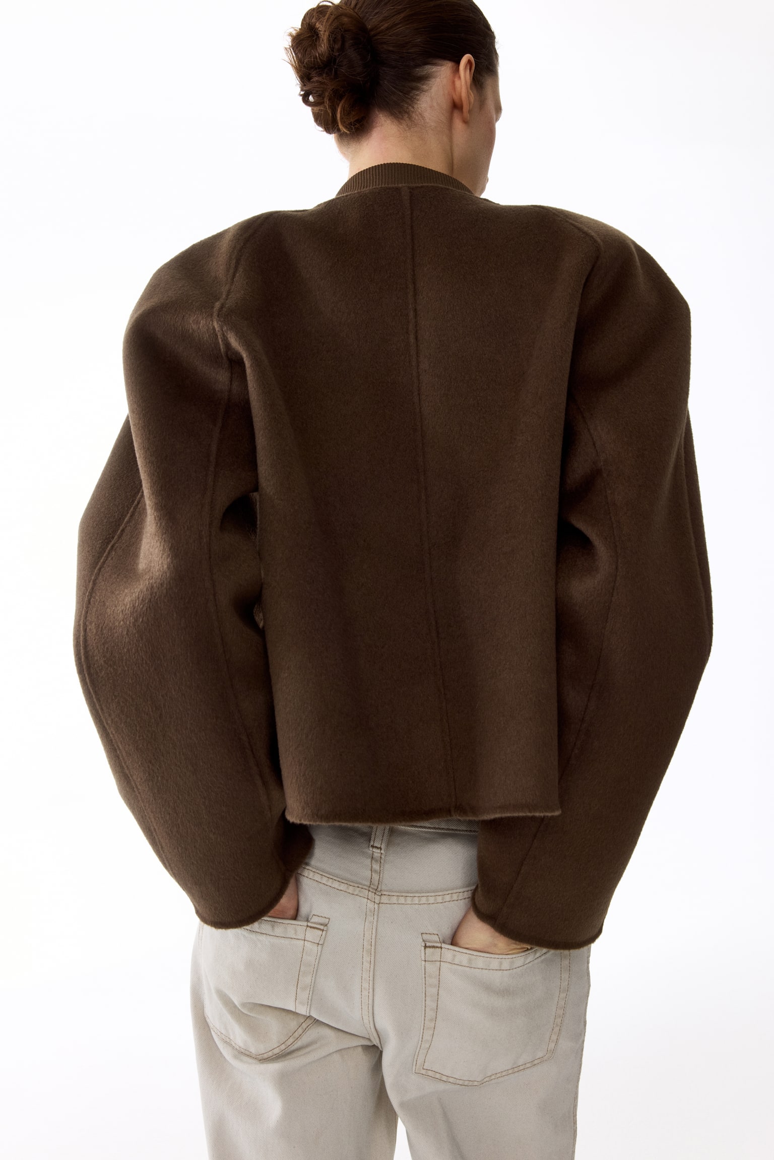 Handmade wool-blend jacket - Dark mole - 3