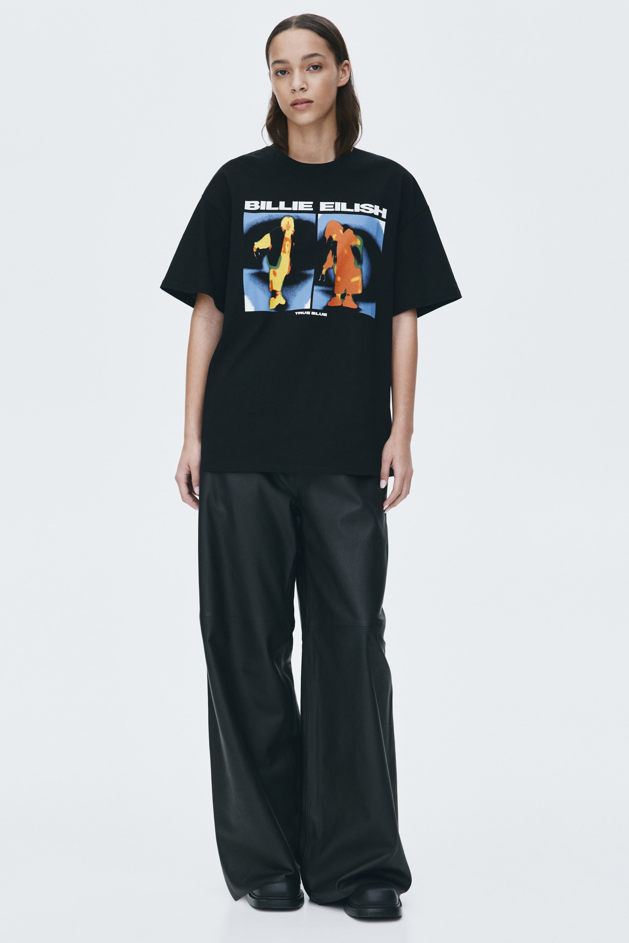 View larger image: Oversized Printed T-Shirt - Black/Billie Eilish - Ladies | H&M CA 3