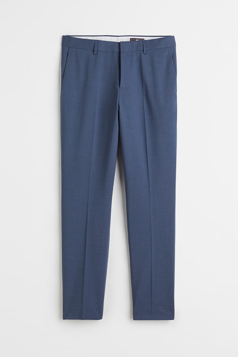 blue slim fit dress pants The Black Tux Light Suit Pants-Slim In Blue | Size: 28/34