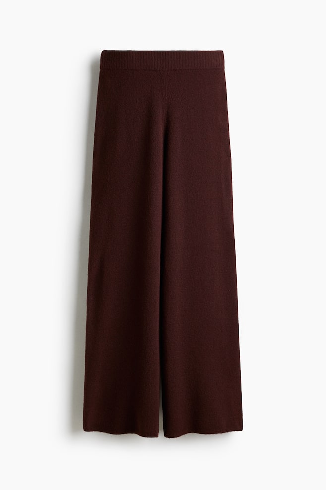 Fine-knit trousers - Burgundy/Dark brown/Dark beige/Light grey marl/Light beige/Light grey marl - 1